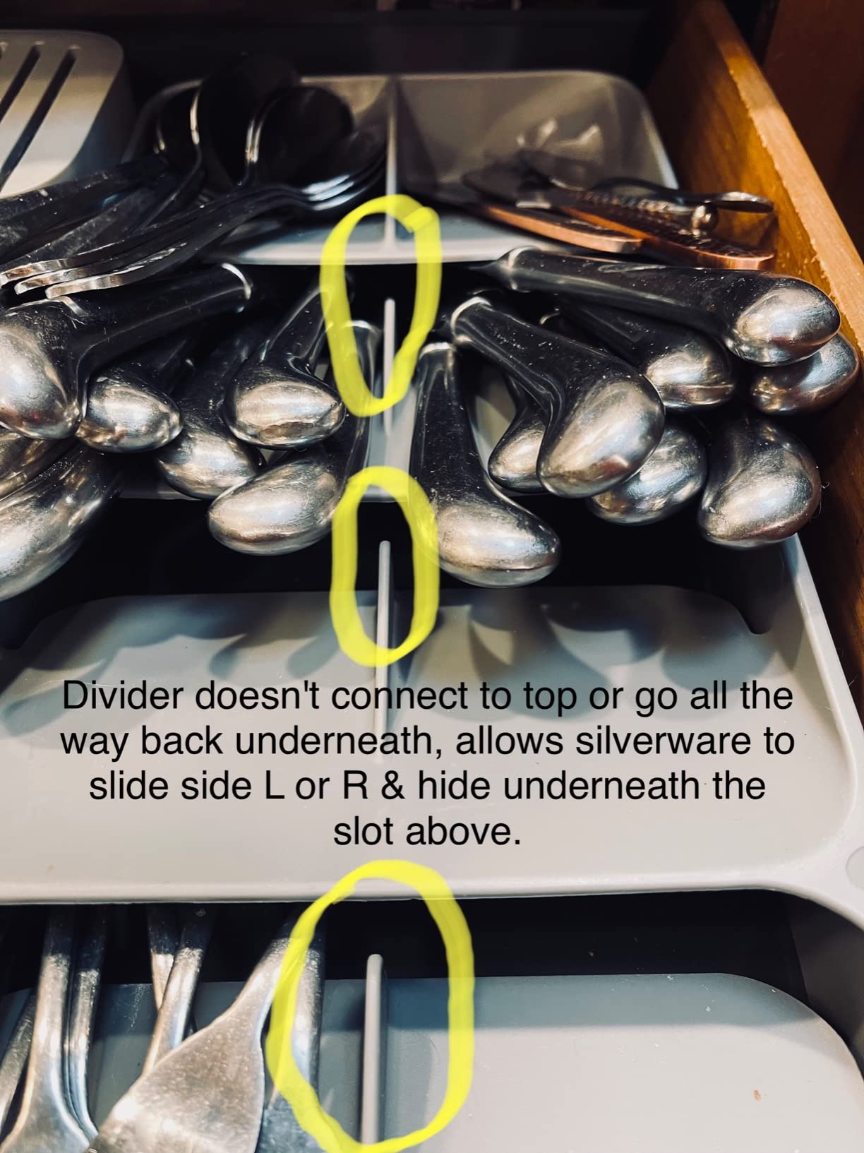 Joseph Joseph DrawerStore Compact Utensil Organizer For Kitchen Drawer Silverware, Flatware Tray, Small, Grey customer photo 1