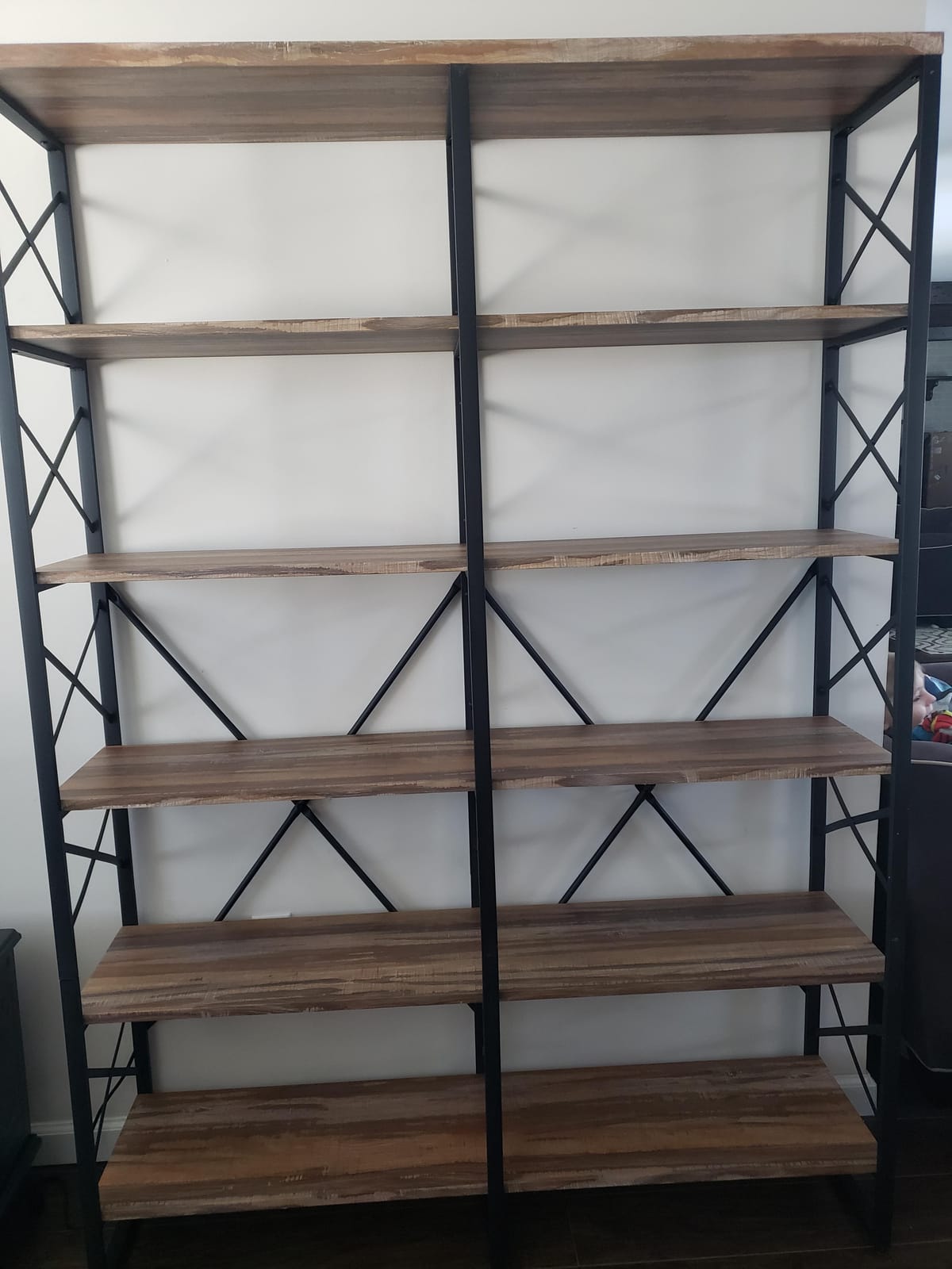IRONCK Bookshelf Double Wide 6-Tier 76