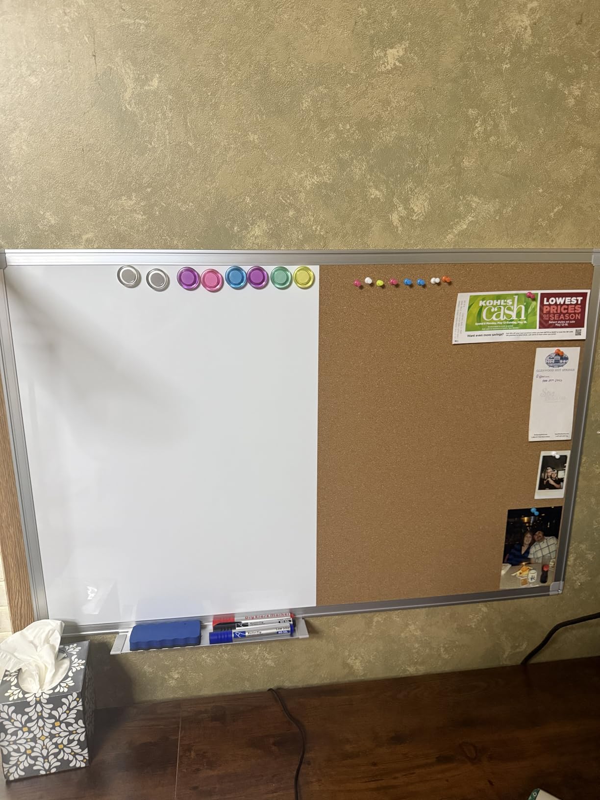 Magnetic White Board and Cork Board Combo 36