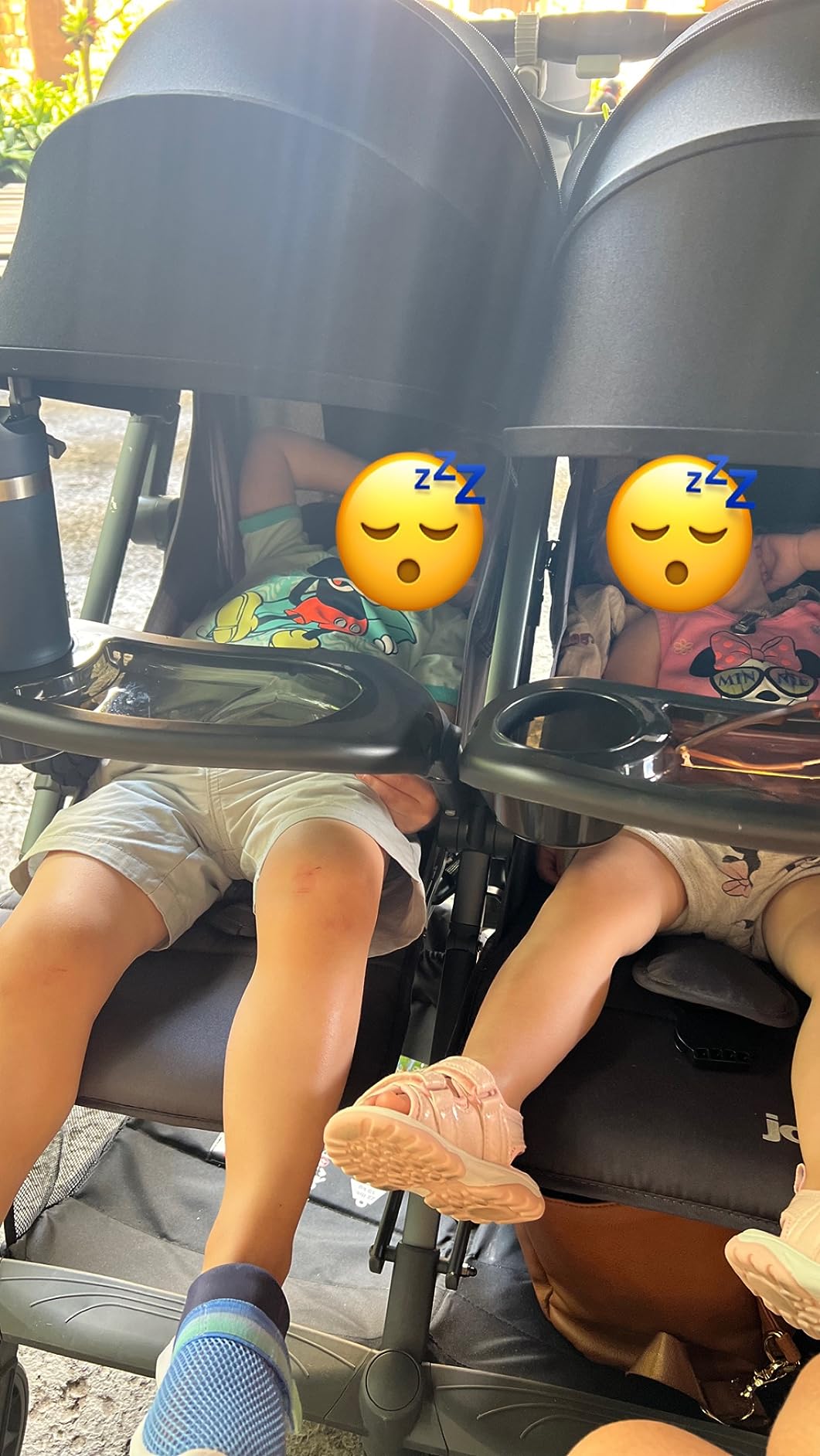 Joovy Kooper X2 Lightweight Travel Double Stroller, Sand customer photo 1