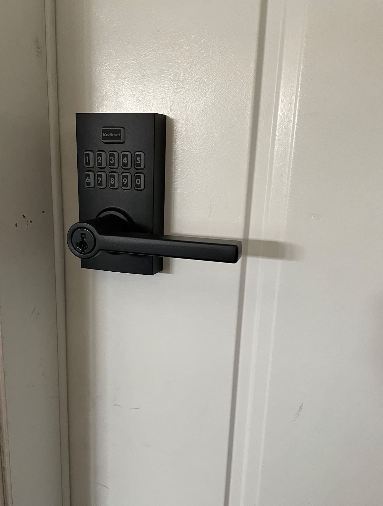 Kwikset 917HFL-514S Smartcode Keypad Electronic with Halifax Lever SmartKey with 6AL Latch and RCS Strike Matte Black Finish customer photo 2
