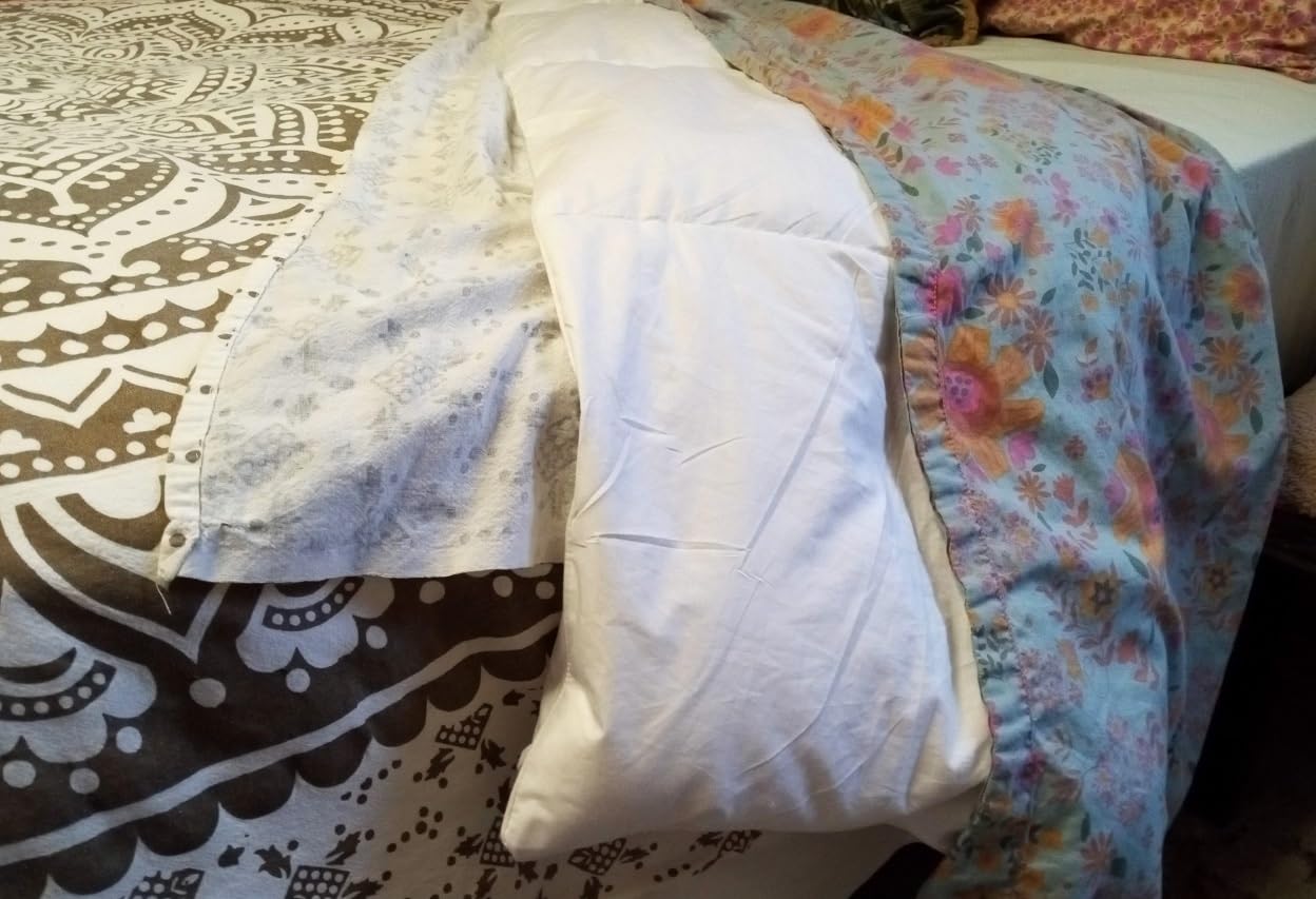Serta Goose Feather Down Fiber Comforter King Size - 100% Cotton Cover Duvet Insert - Hotel Luxury Hypoallergenic Bedding Comforter Extra Warmth 106 x 90 Inch White customer photo 2