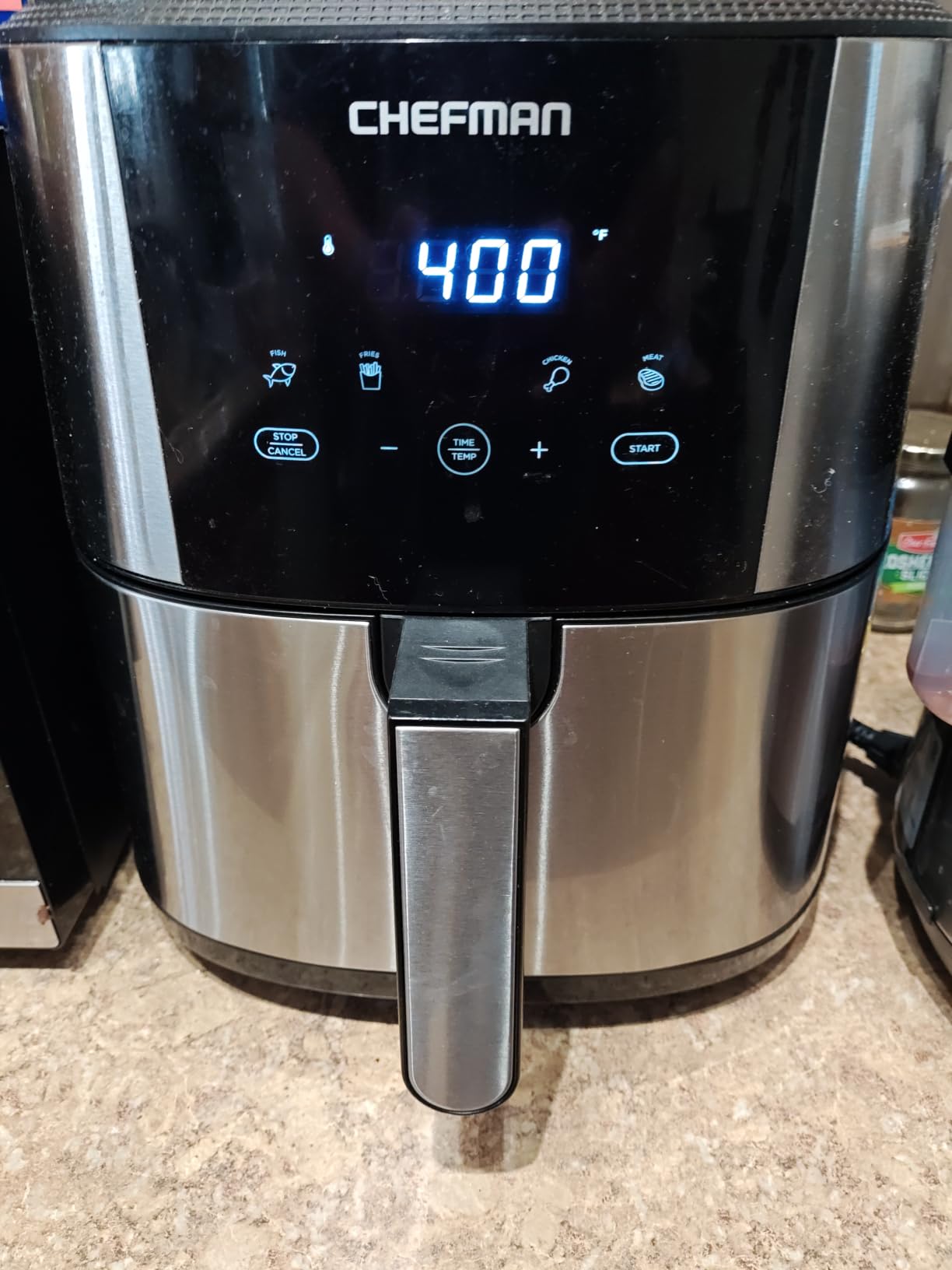 Chefman Air Fryer 8 Qt | TurboFry® 4-in-1 with 450°F Hi-Fry Option for Crispier Results | Bake, Dehydrate, Frozen | XL Nonstick Dishwasher-Safe Basket | Stainless Steel customer photo 2