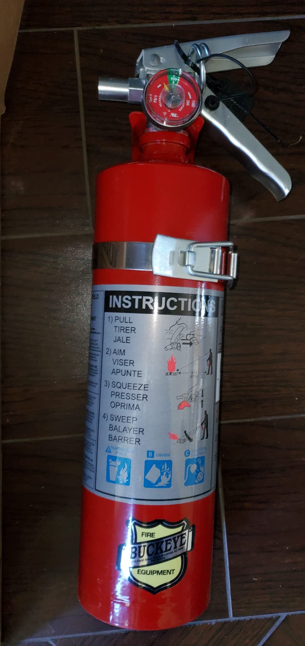 2 Pack Buckeye 13315 ABC Multipurpose Dry Chemical Hand Held Fire Extinguisher with Aluminum Valve and Vehicle Bracket, 2.5 lbs Agent Capacity customer photo 2