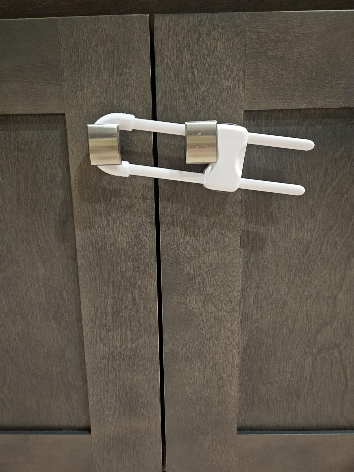 Jetec 10 Pack Baby Proof Cabinet Locks Adjustable U Shaped,White customer photo 1