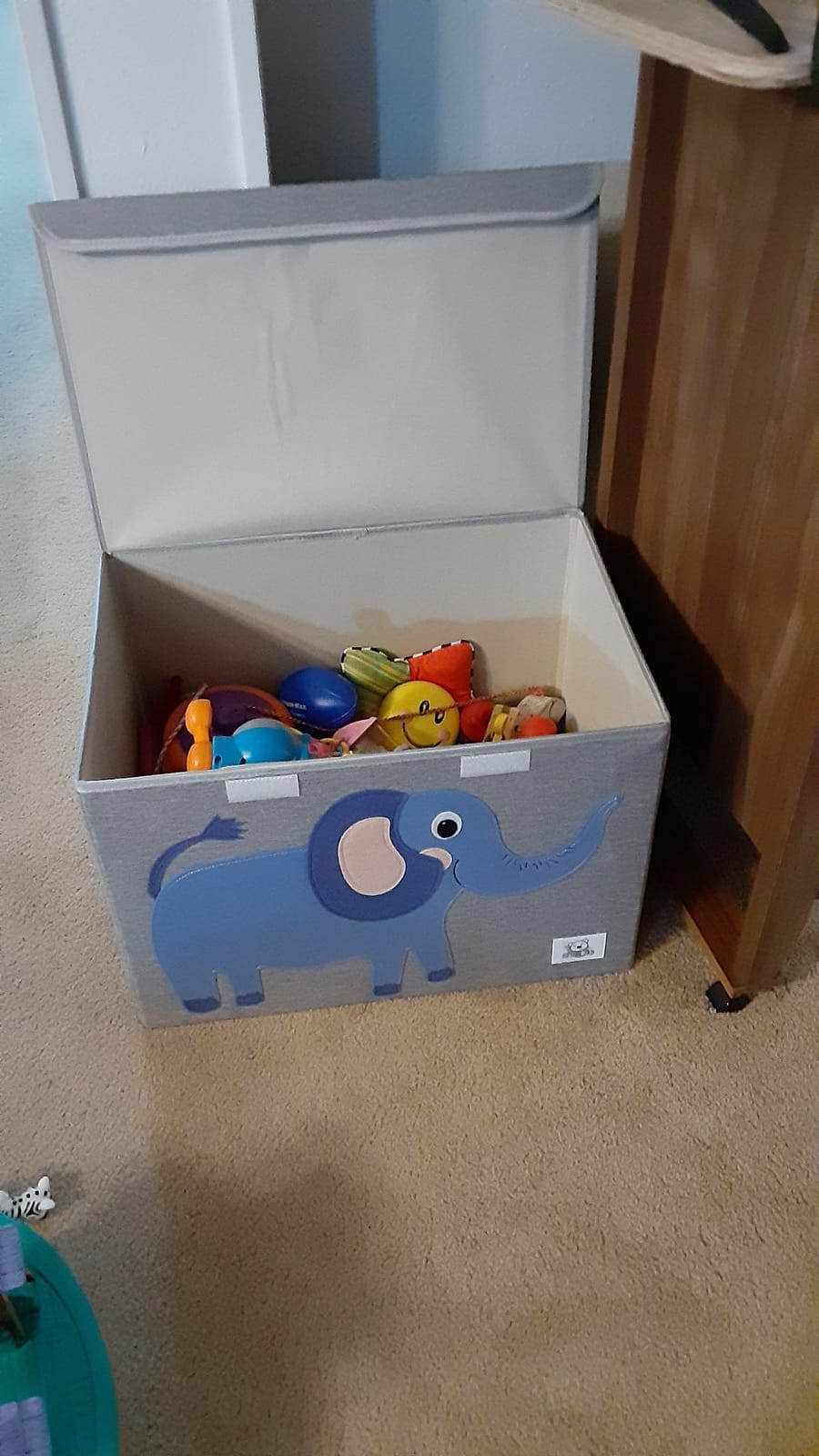 Large Toy Box Storage with Lid, Foldable Fabric Toy Chest Storage for Kids customer photo 1