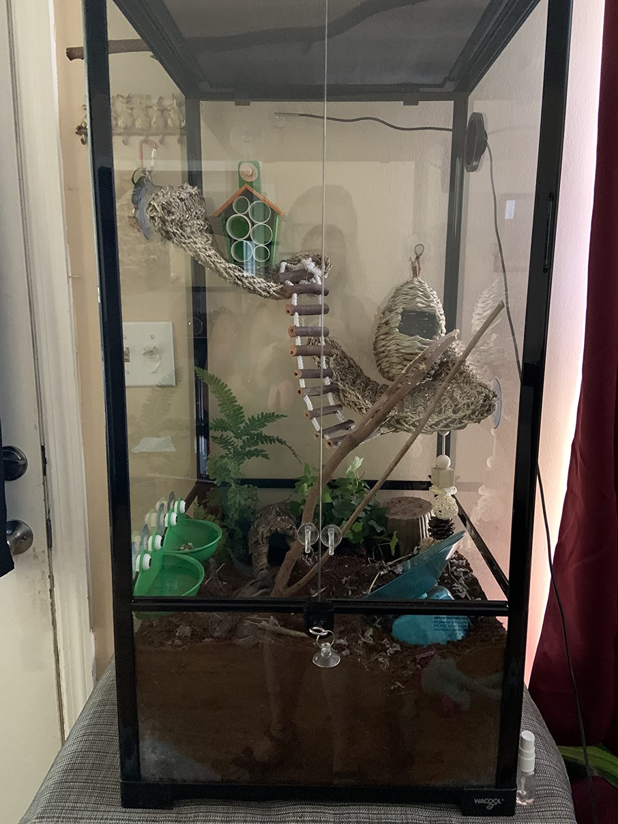 WACOOL 50 Gallon Reptile Tank, Front Opening Chameleon Cage 18