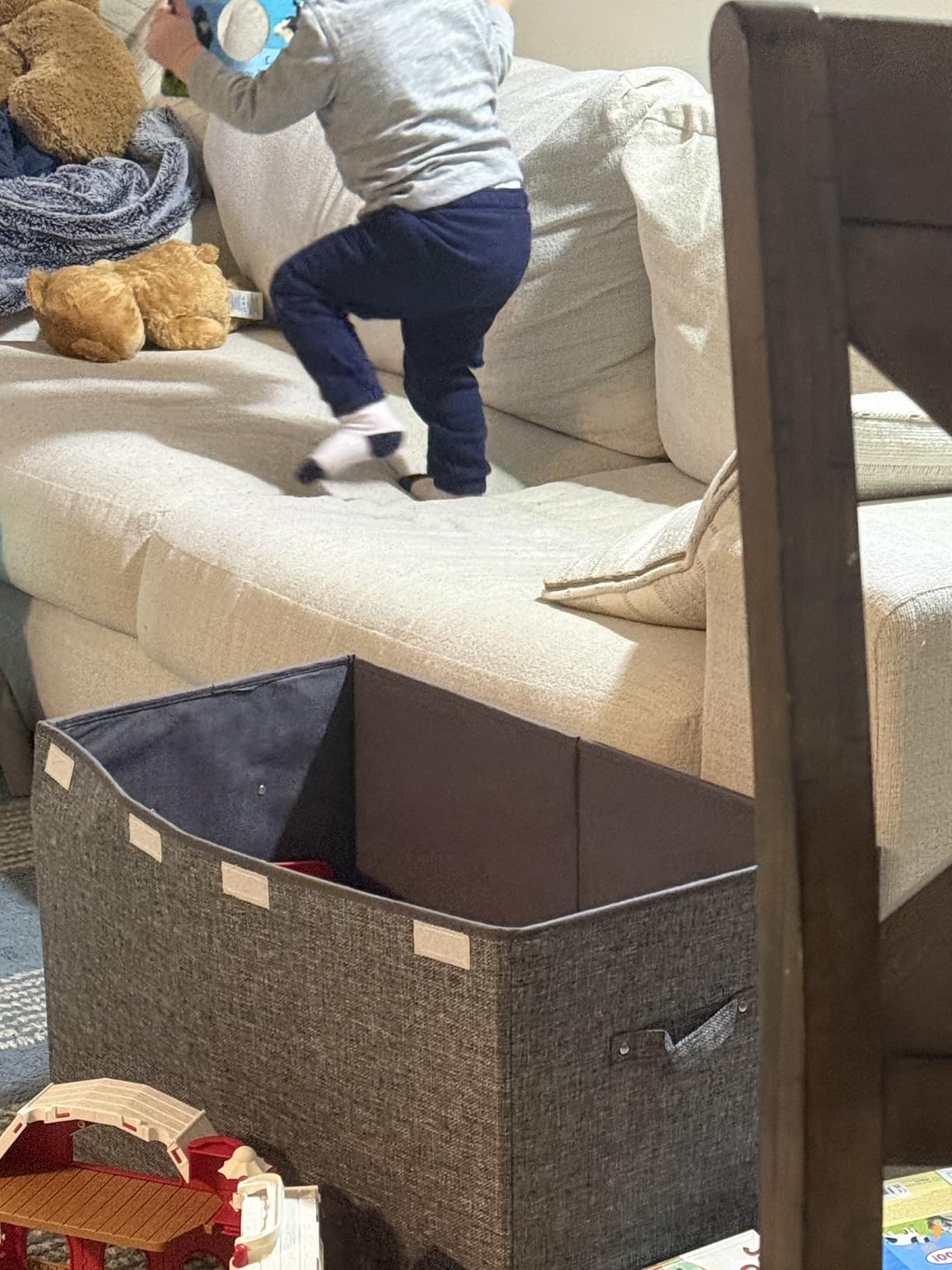 Large Toy Box Chest Storage with Flip-Top Lid, Kids Toy Storage Bin Boxes customer photo 1