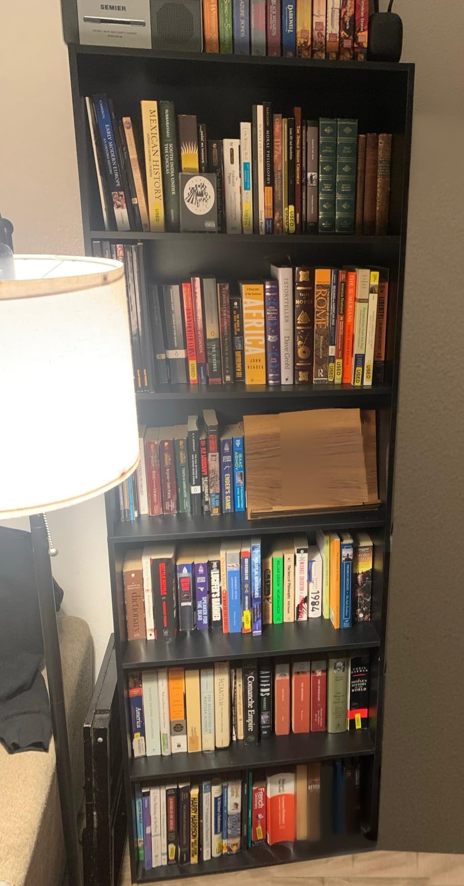 FOTOSOK 6 Tier Tall Bookshelf and Bookcase with Open Display Shelves, Oak customer photo 1