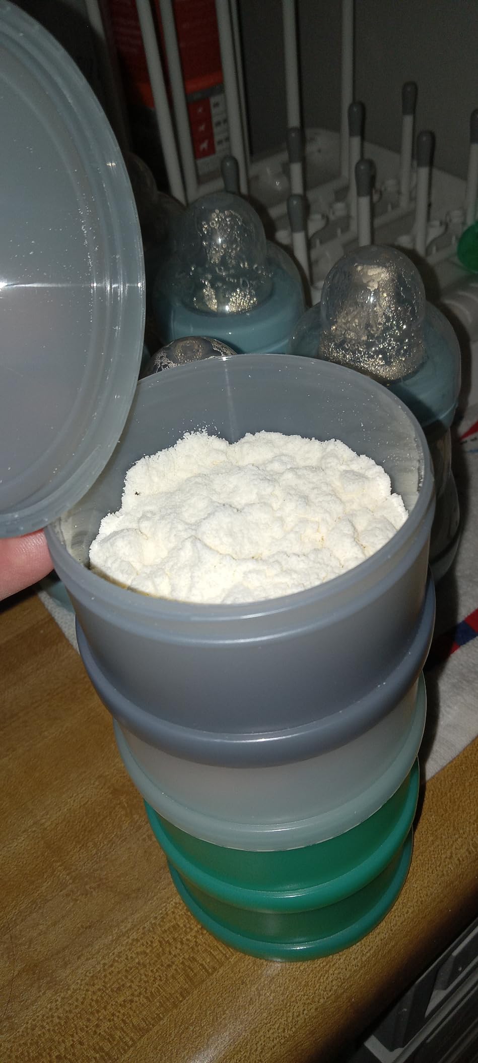 Baby Formula Dispenser, Formula Container, Portable Milk Powder Dispenser Container, Baby Feeding Travel Storage Container, Non-Spill Stackable Baby Snack Storage Container, BPA Free, 2 Packs customer photo 1