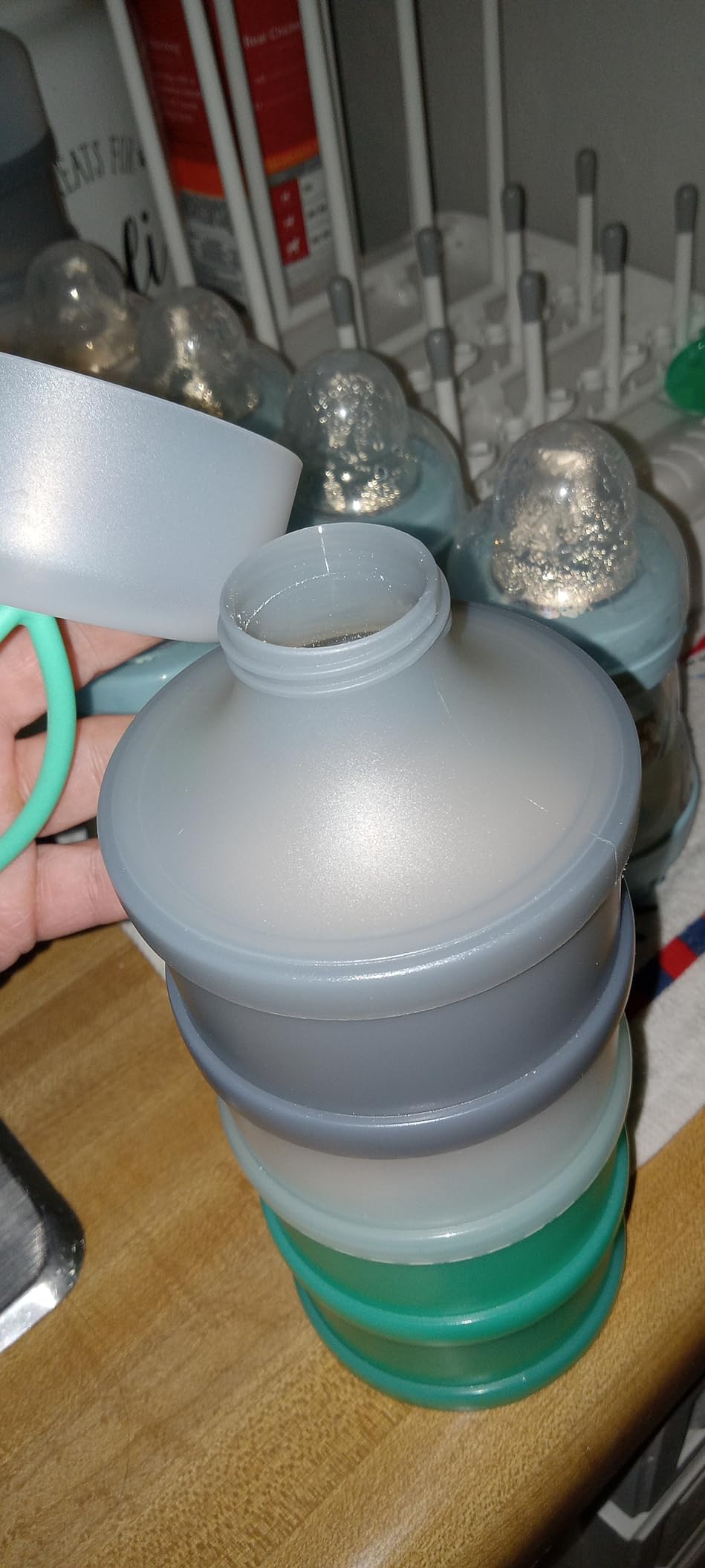 Baby Formula Dispenser, Formula Container, Portable Milk Powder Dispenser Container, Baby Feeding Travel Storage Container, Non-Spill Stackable Baby Snack Storage Container, BPA Free, 2 Packs customer photo 2