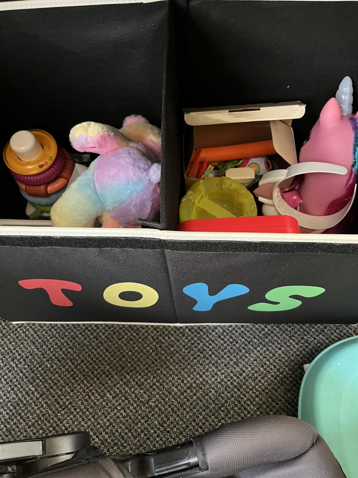 YOLOXO Toy Box Chest, Collapsible Sturdy Storage Bins with Lids, Extra Large Kids Toy Storage Organizer Boxes Bins Baskets for Kids, Boys, Girls, Nursery Room, Playroom, Closet (BLACK) customer photo 2