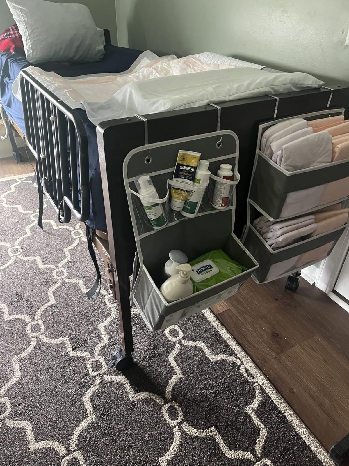 Yecaye 1 Pack Over the Door Organizer, 35.2lbs Load Toy Stuffed Animal Storage, Large Capacity Swing-proof Hanging Bathroom Organizers and Storage for Nursery Newborn Baby Essential Stuff Grey customer photo 2