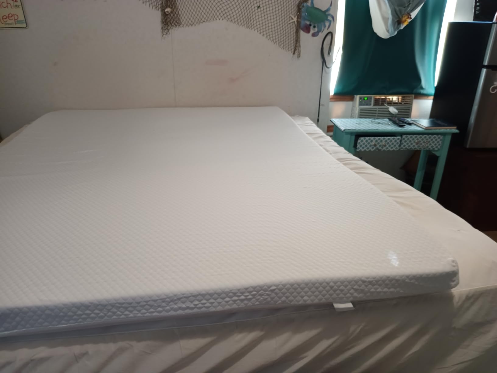 SINWEEK 3 Inch Gel Memory Foam Mattress Topper Queen Size, Ventilated High Density Pad for Back Pain, Bed Topper with Removable Soft Cover, CertiPUR-US Certified customer photo 1