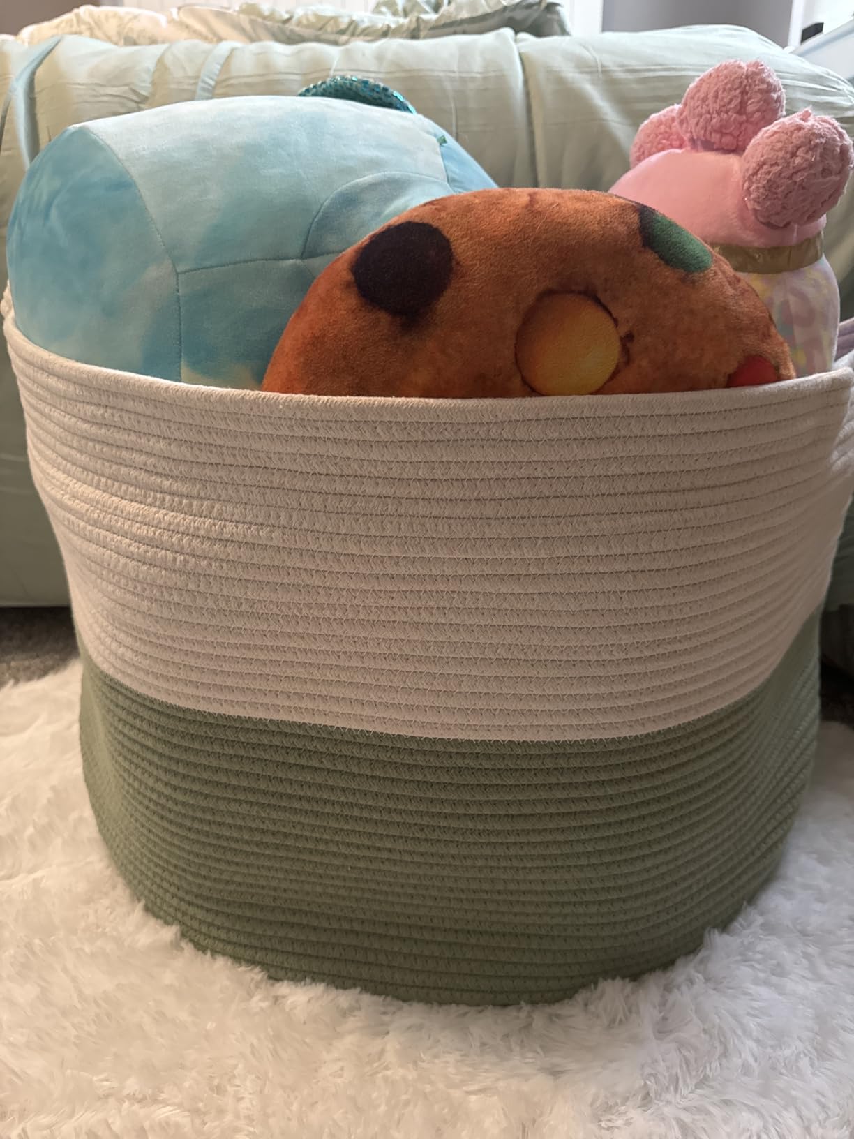 MEGASKET Extra Large Blanket Basket, 22