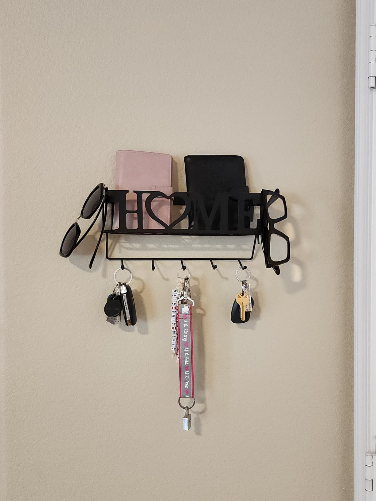 Key Holder for Wall - Key Rack with 5 Key Hooks, 11.02