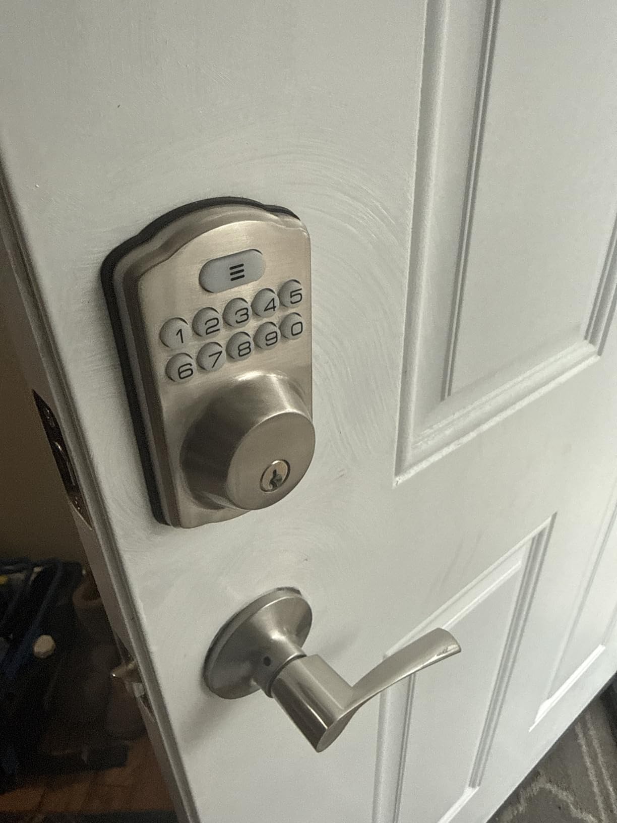 Veise KS01B Keypad Door Lock with 2 Lever Handles Set, Oil Rubbed Bronze customer photo 2