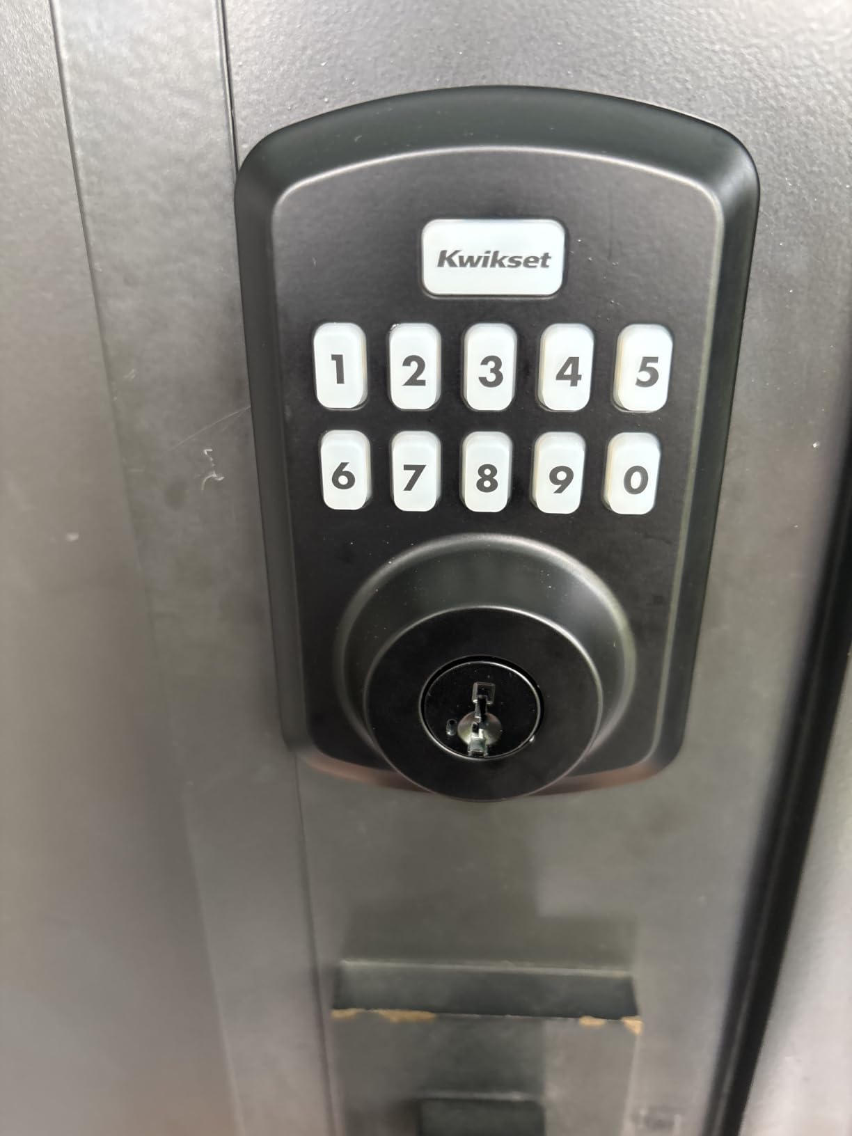 Kwikset Powerbolt 250 10-Button Keypad Matte Black Transitional Electronic Deadbolt Door Lock, Featuring Convenient Keyless Entry, Customizable User Codes and Auto-Locking customer photo 1