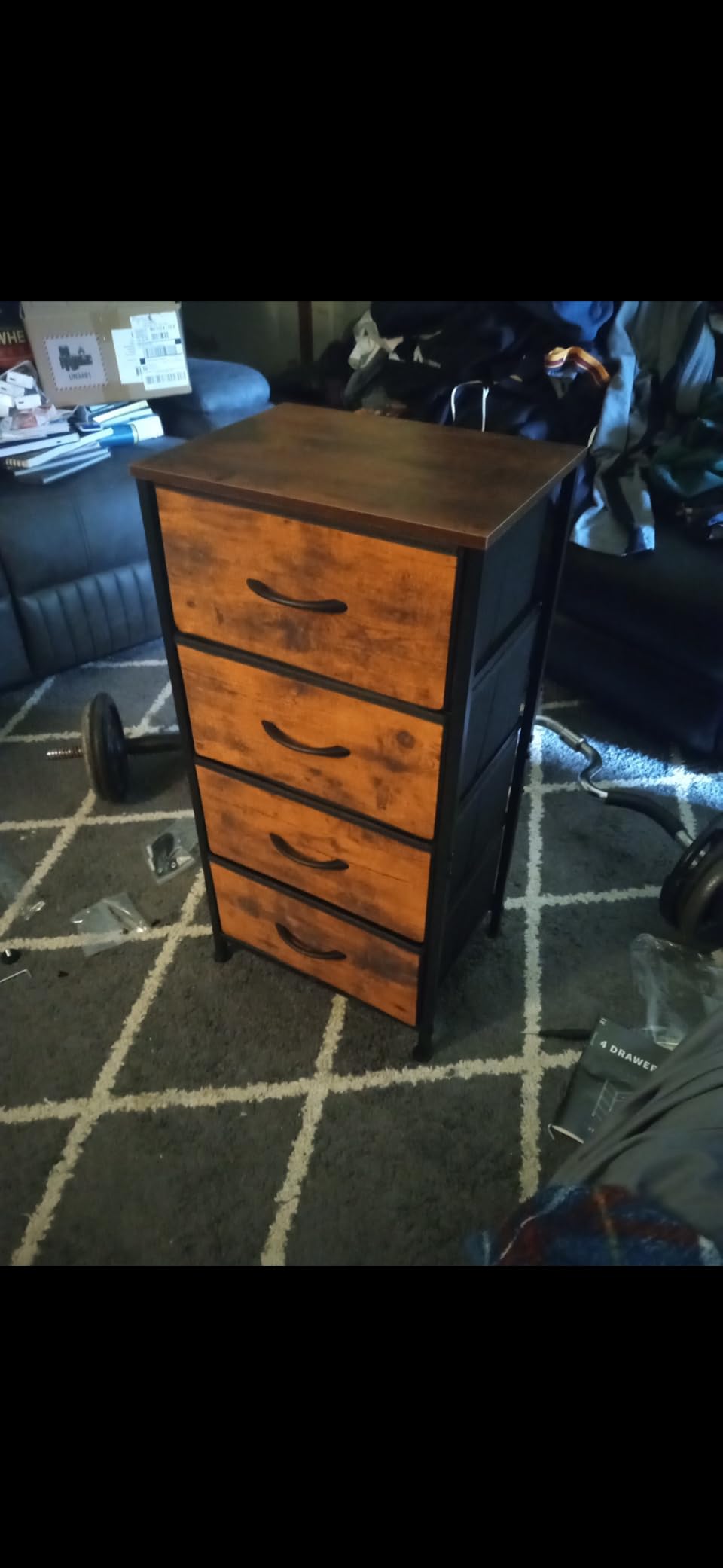 AODK Small Dresser for Bedroom with 4 Storage Drawers, Black customer photo 2