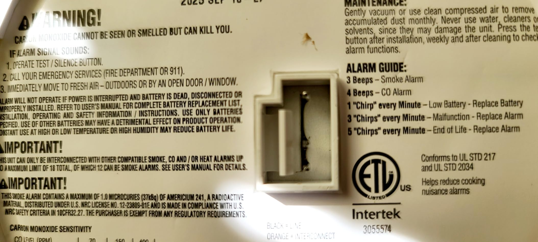 First Alert Hardwire Combination Smoke & Carbon Monoxide Alarm customer photo 1