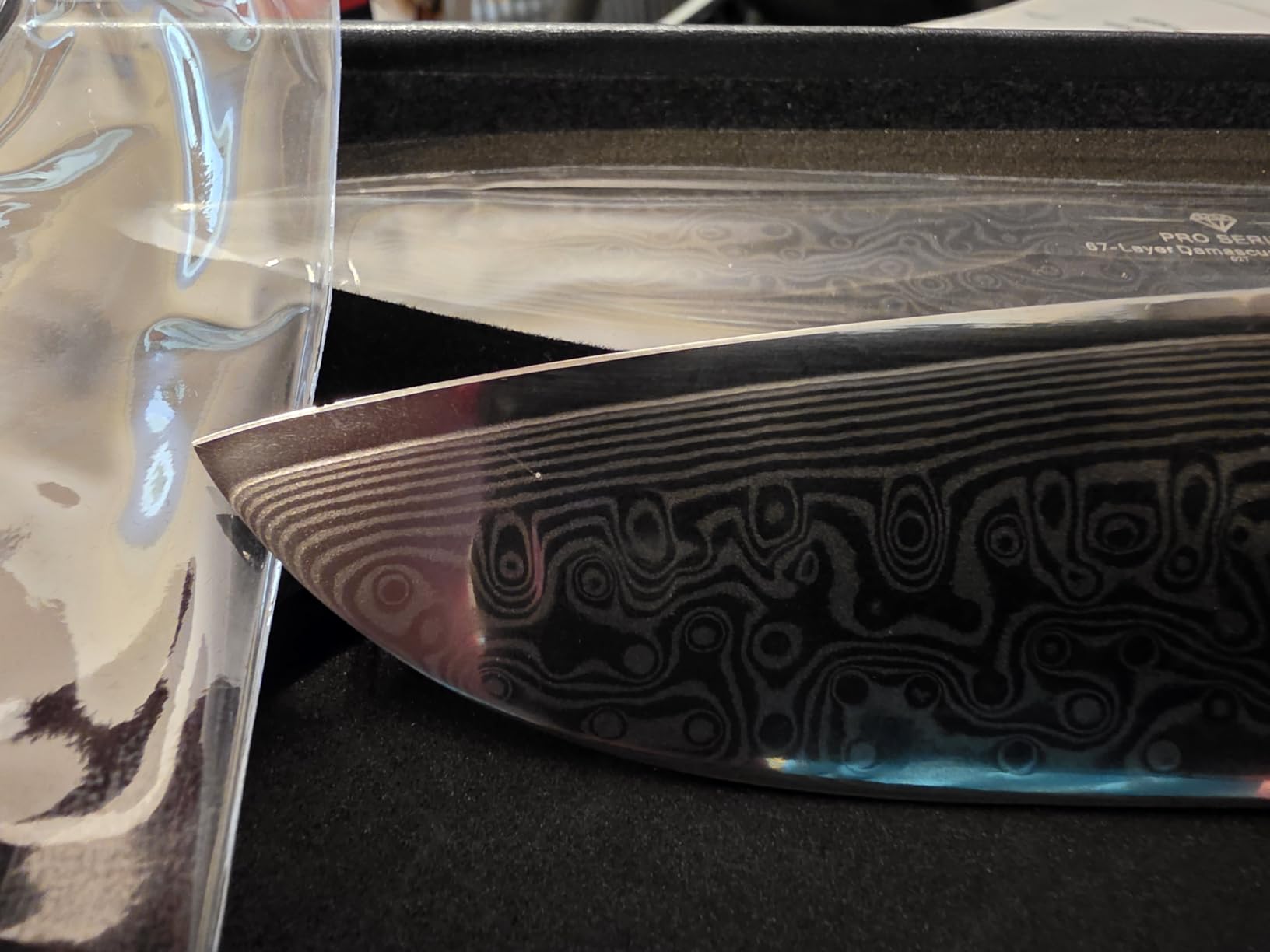 SHAN ZU Damascus Knife Set, Japanese Super Steel 3 PCS Damascus High Carbon Professional Ultra-Sharp Kitchen Chef Knife Set with G10 Handle Gift Box customer photo 1
