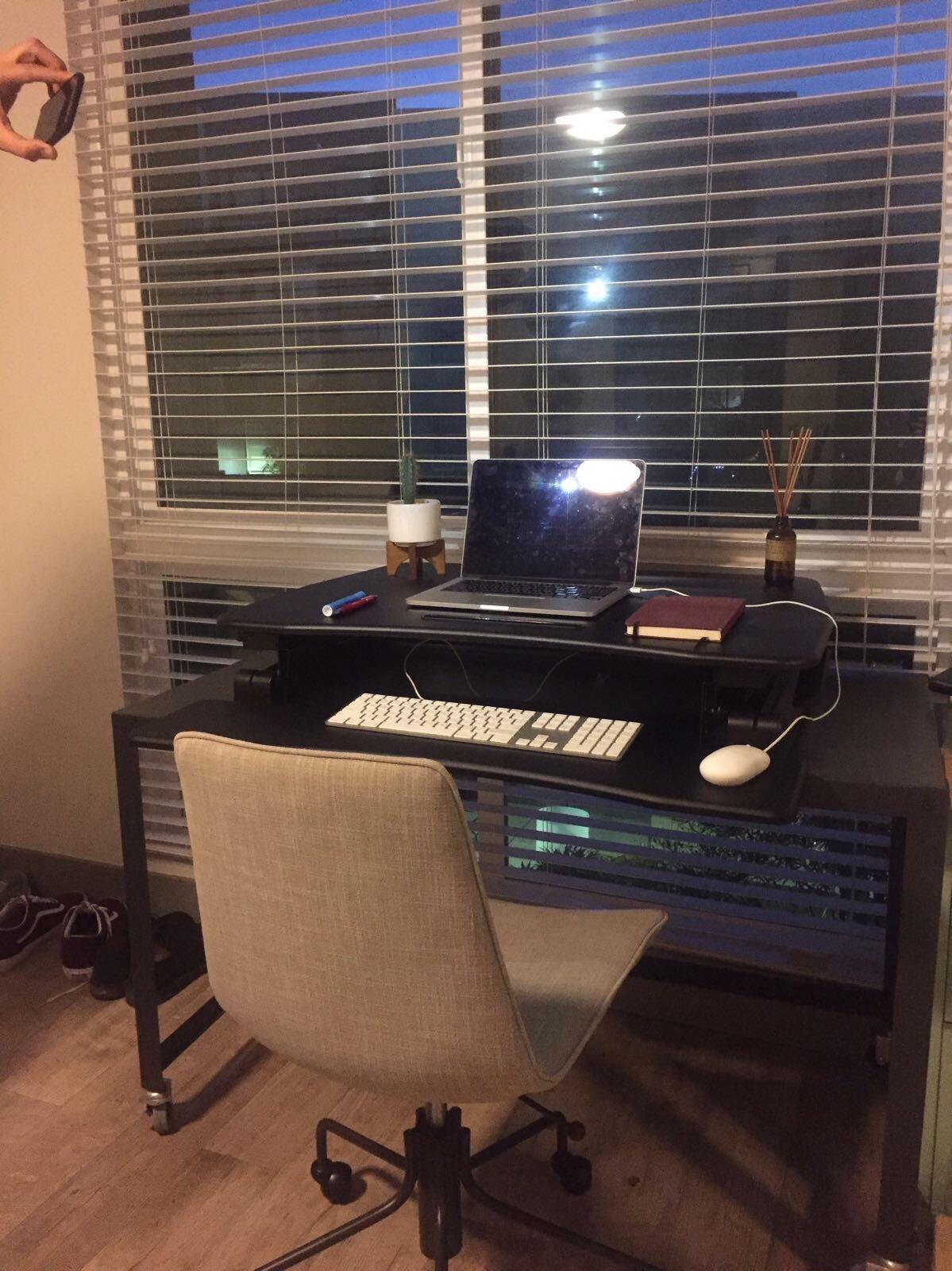 38 Inch Standing Desk Converter, Adjustable Height customer photo 2