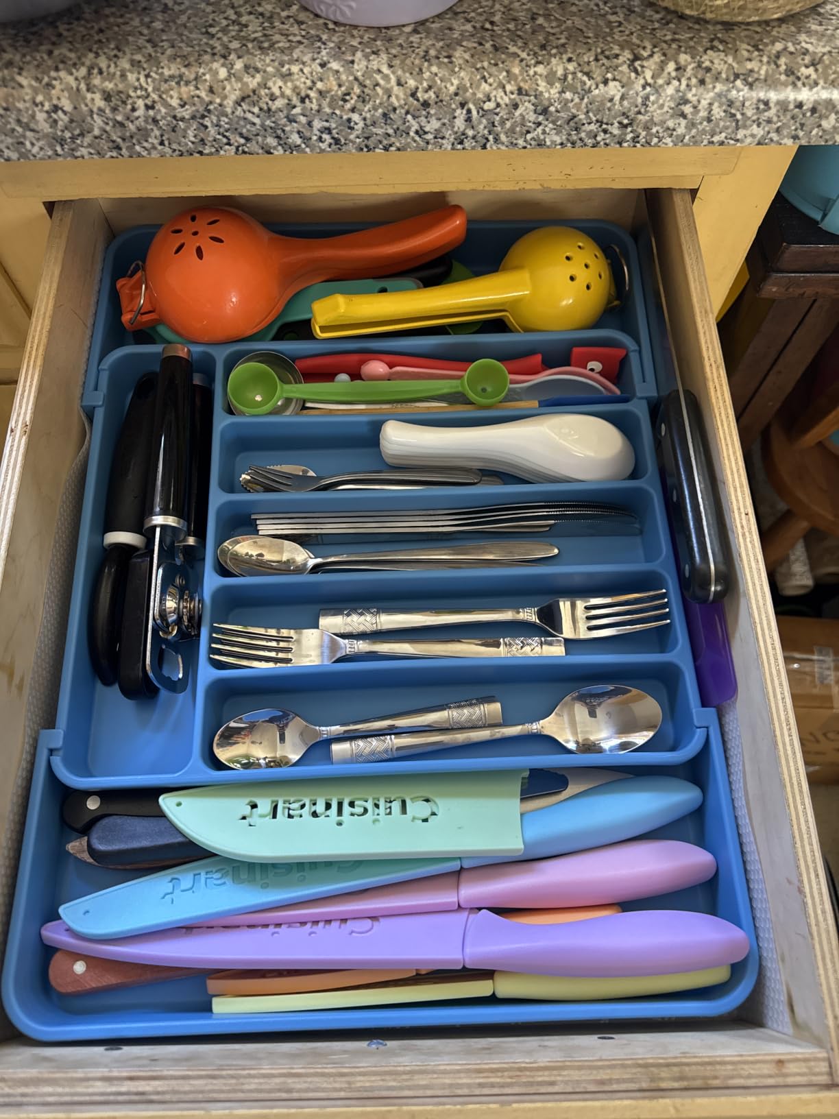 Aujen Silverware Drawer Organizer, Adjustable Utensil Cutlery Tray customer photo 2