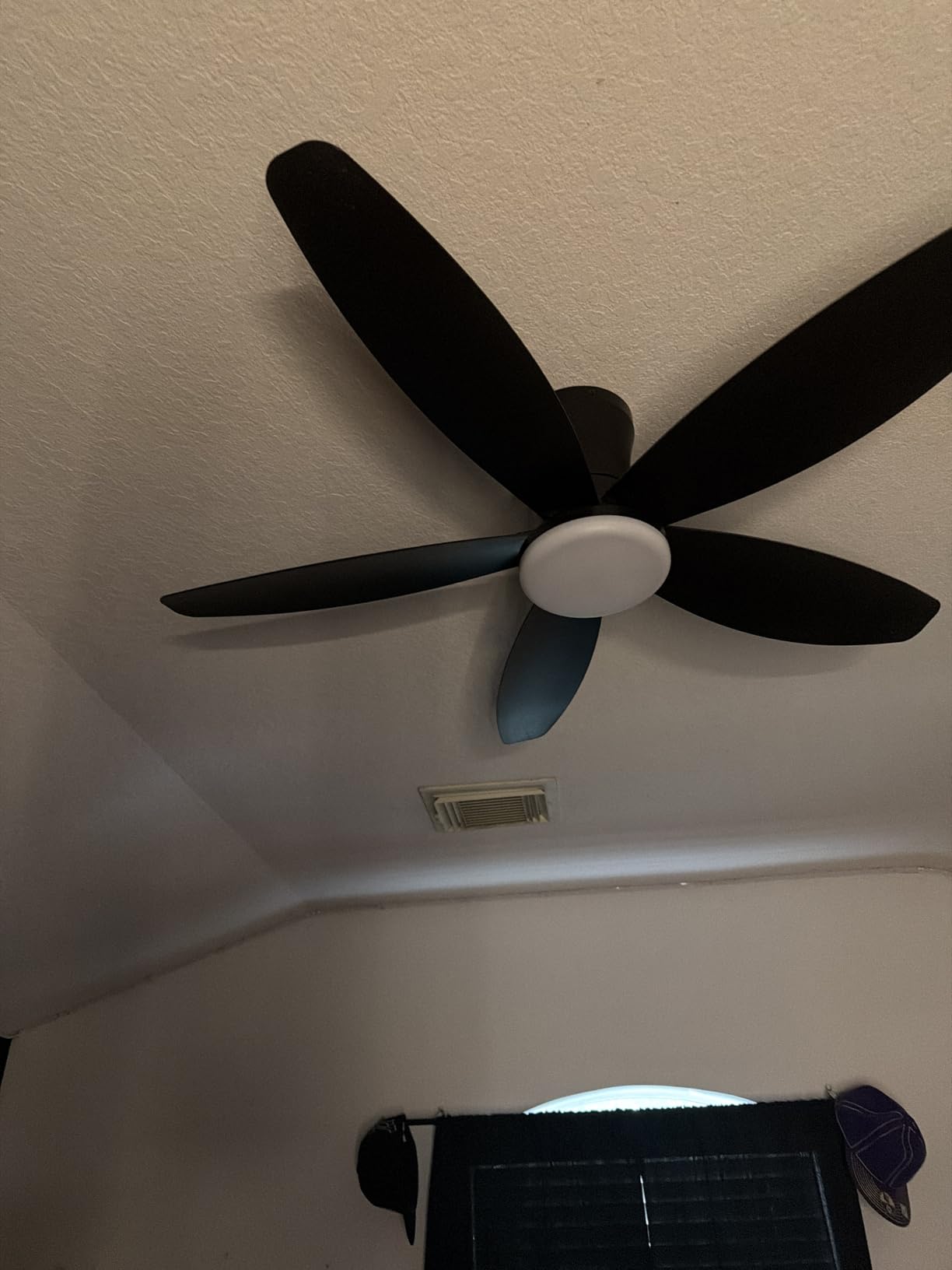 Surtime Ceiling Fans with Lights-36 Low Profile Ceiling Fan with Light and Remote Control,Flush Mount,DC Reversible,LED Dimmable Blakc Ceiling Fans for Bedroom,Indoor/Outdoor Patio Use customer photo 1