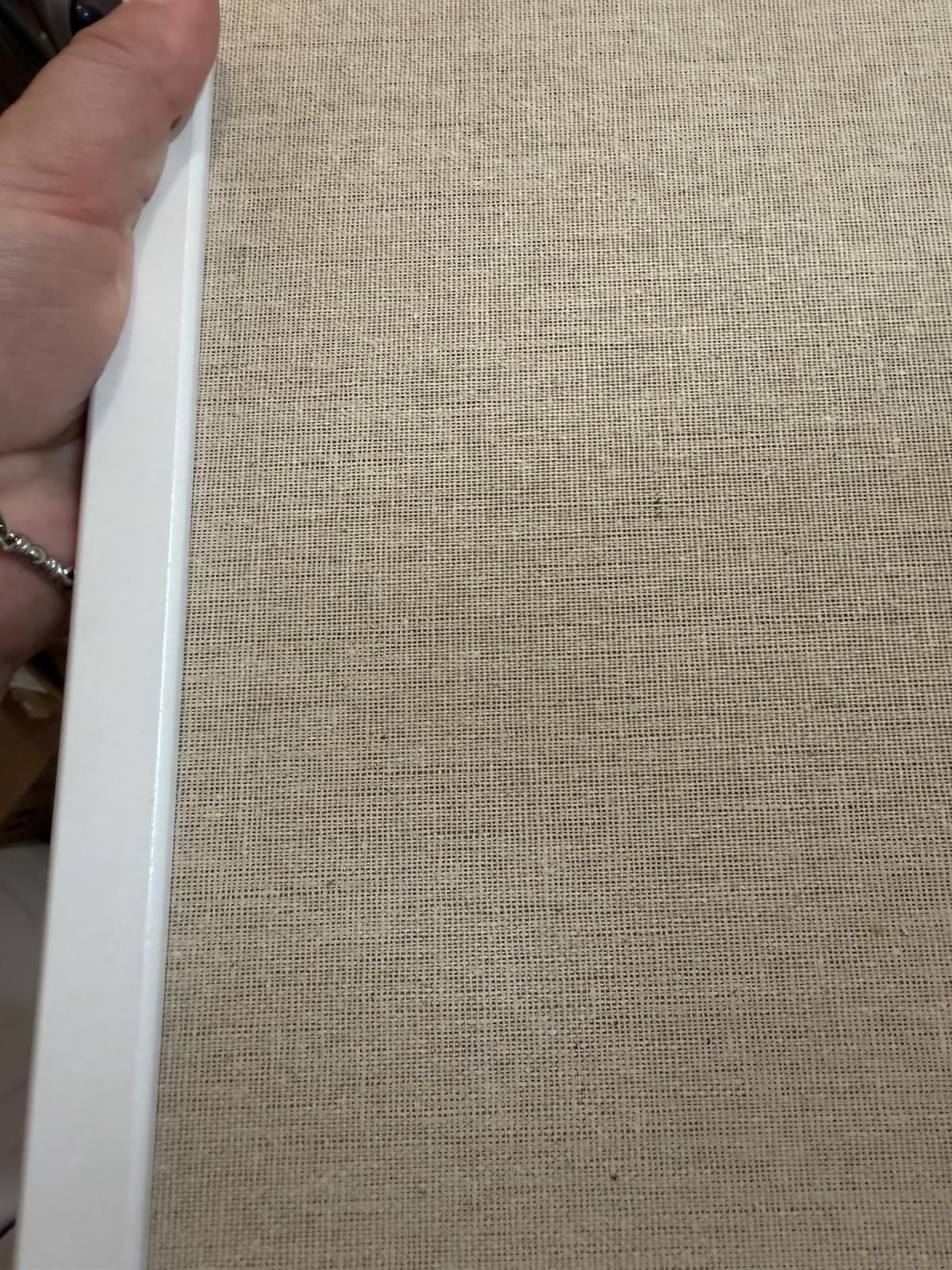 DAHAPYBOO Cork Board with Linen White,Bulletin Board 30