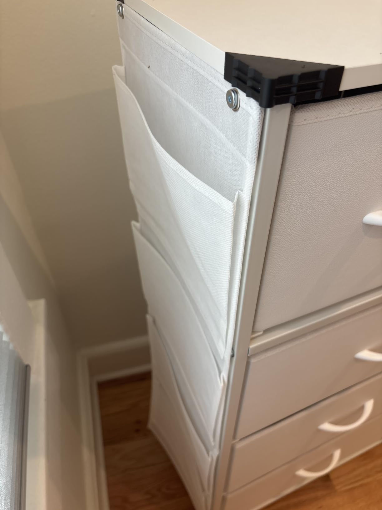 WLIVE 10 Drawer White Fabric Dresser for Bedroom, Side Pockets Chest customer photo 1