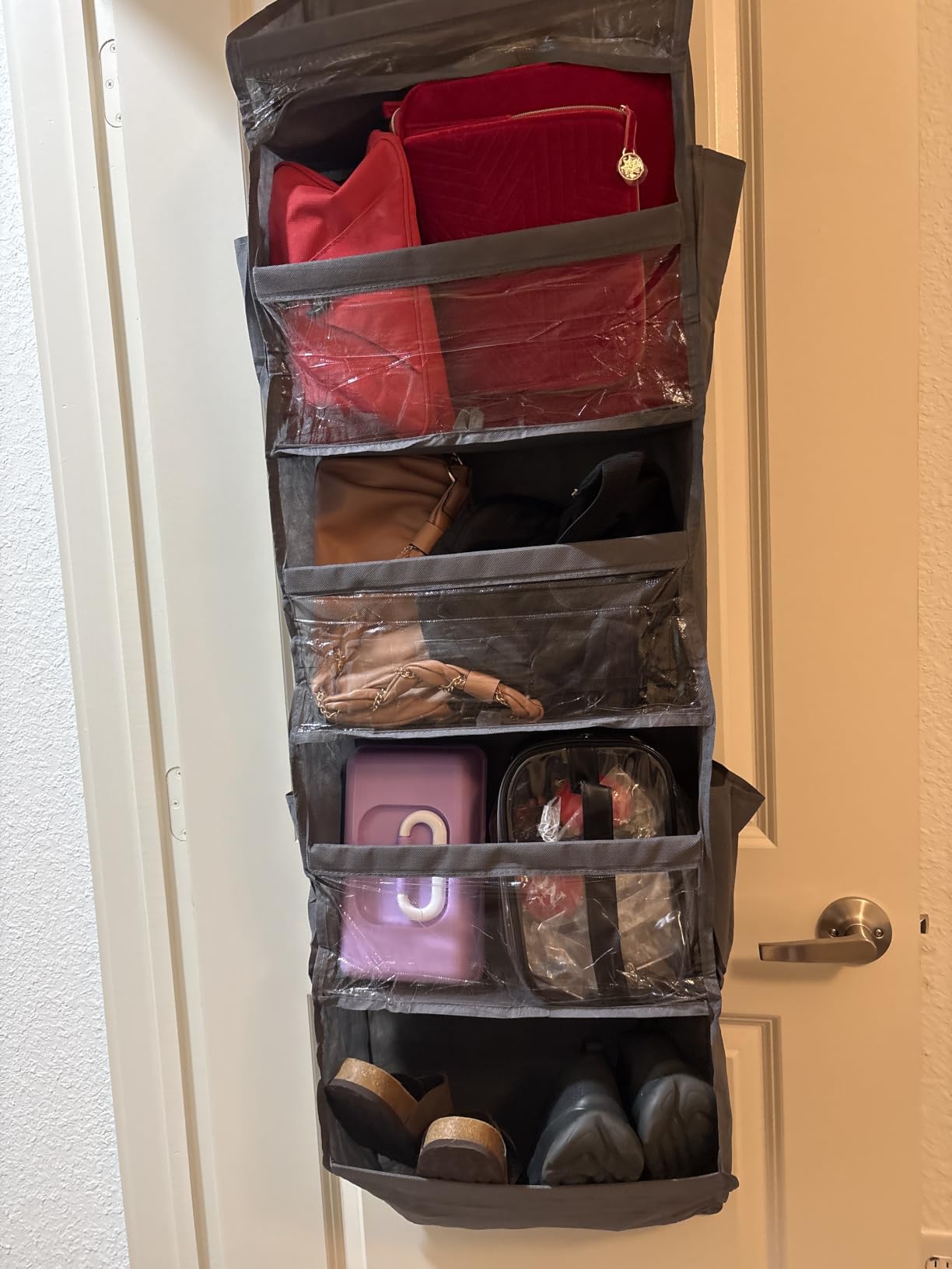 Lifewit 1 Pack Over the Door Organizer 5 Section Hanging Storage, Dark Gray customer photo 1