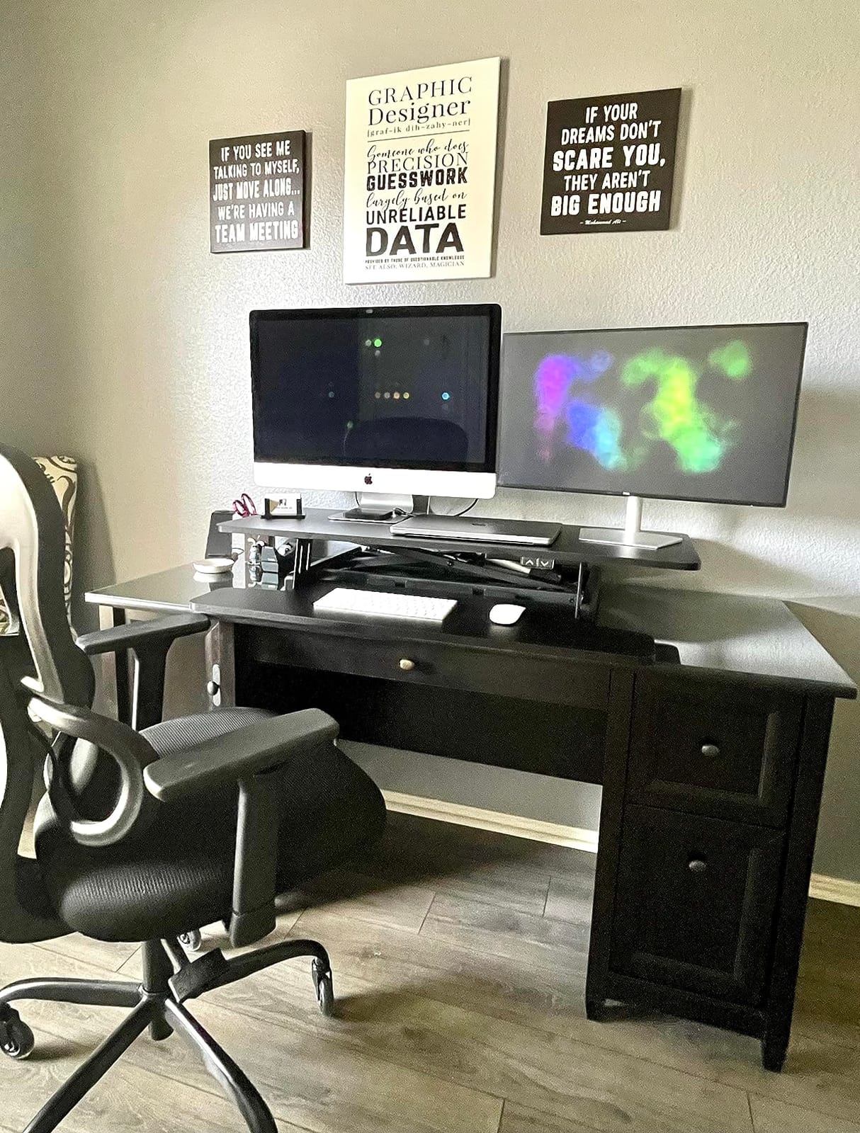 VIVO Black 47 inch Electric Desk Converter, DESK-VE48B customer photo 2