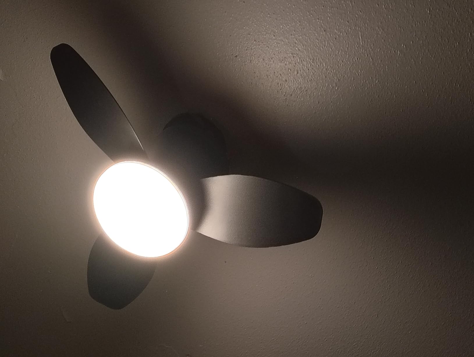 Small Ceiling Fan with Light - 26 Inch Flush Mount Ceiling Fan with Lights and Remote, Low Profile Ceiling Fans with 3 Reversible Blades, 6 Wind Speeds, Black Ceiling Fans for Bedroom customer photo 1