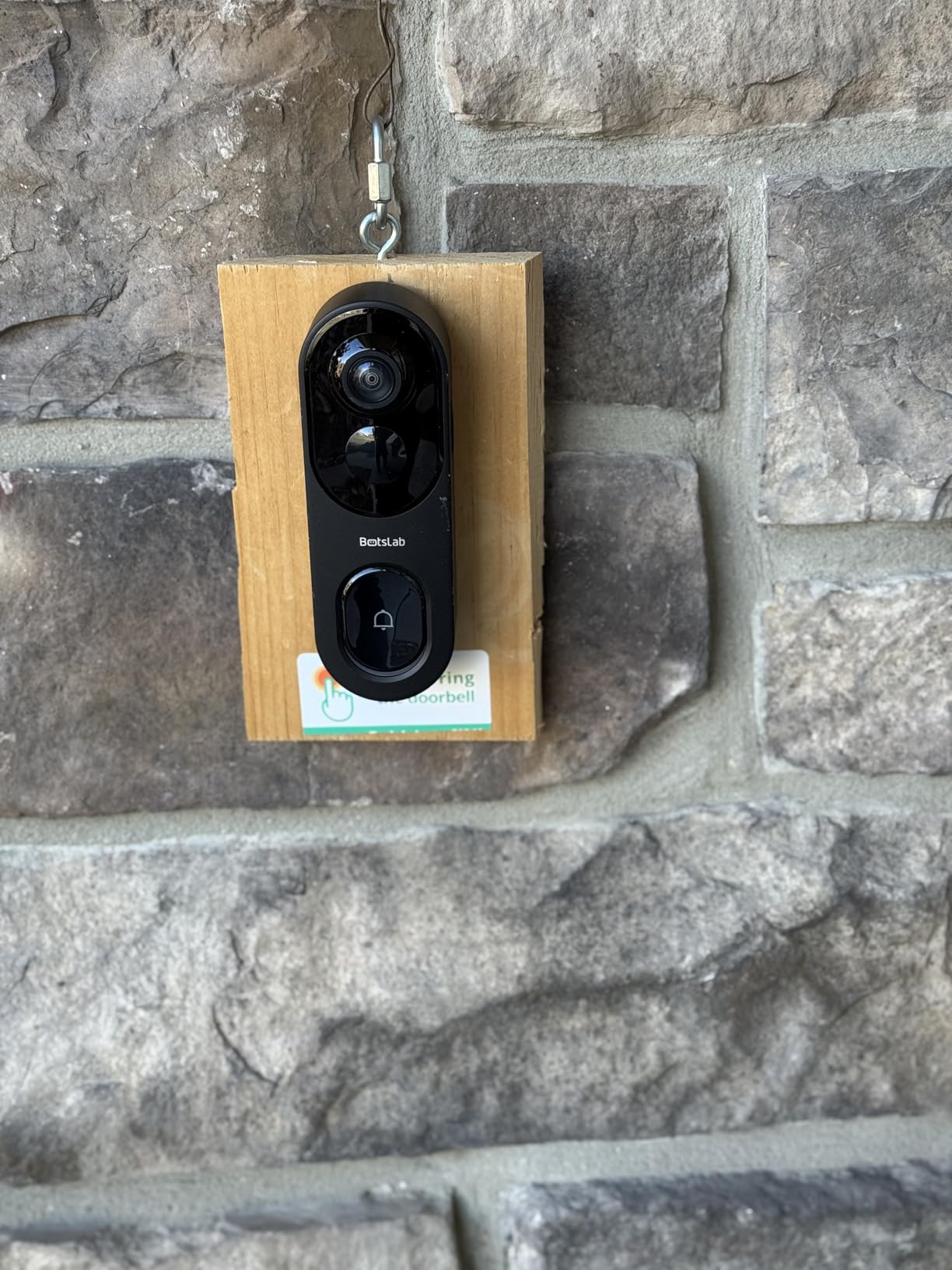 BOTSLAB 5MP Doorbell Camera Wireless,180° Head-to-Toe View,Battery Powered customer photo 2