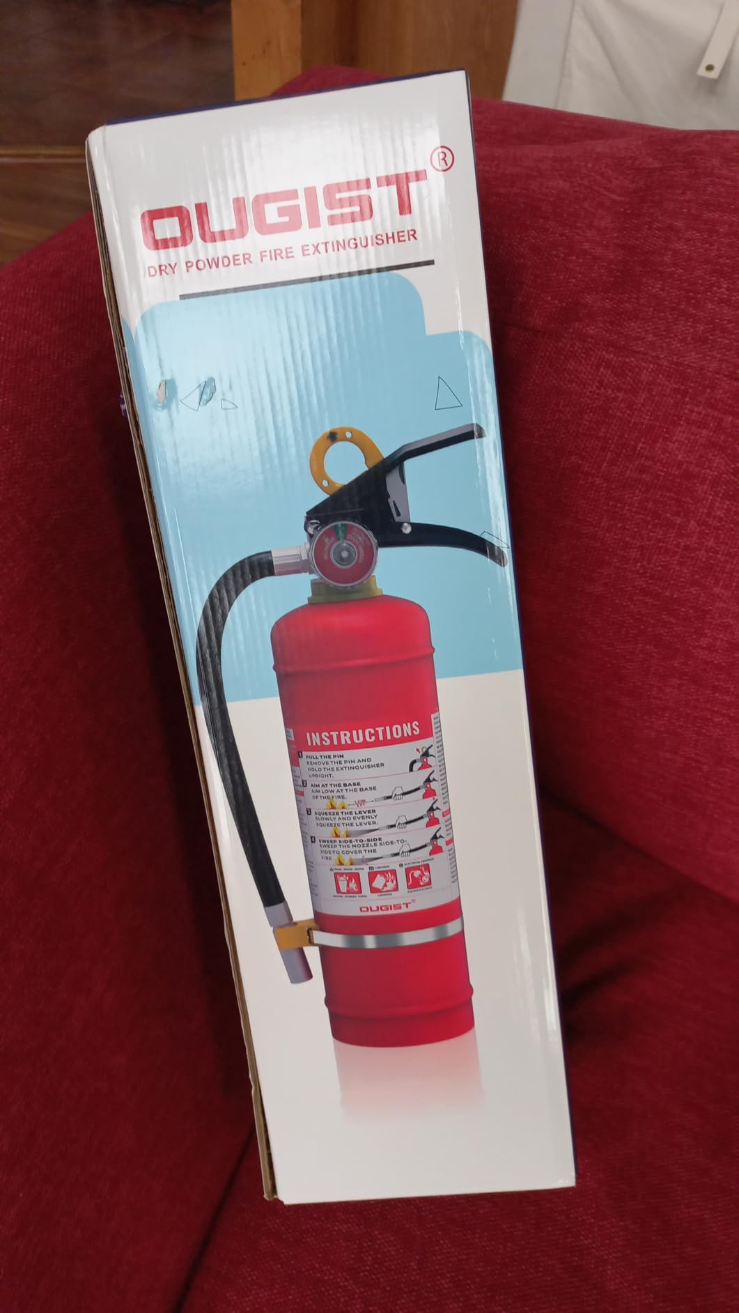 Ougist ABC Dry Chemical Fire Extinguisher, 5 lb – 2-A:10-B:C Rated for Home, Office & Vehicle, Quick Release, Easy-Grip Handle, Ideal for Electrical & Grease Fires, Car Extinguisher, Model FF2KG customer photo 2