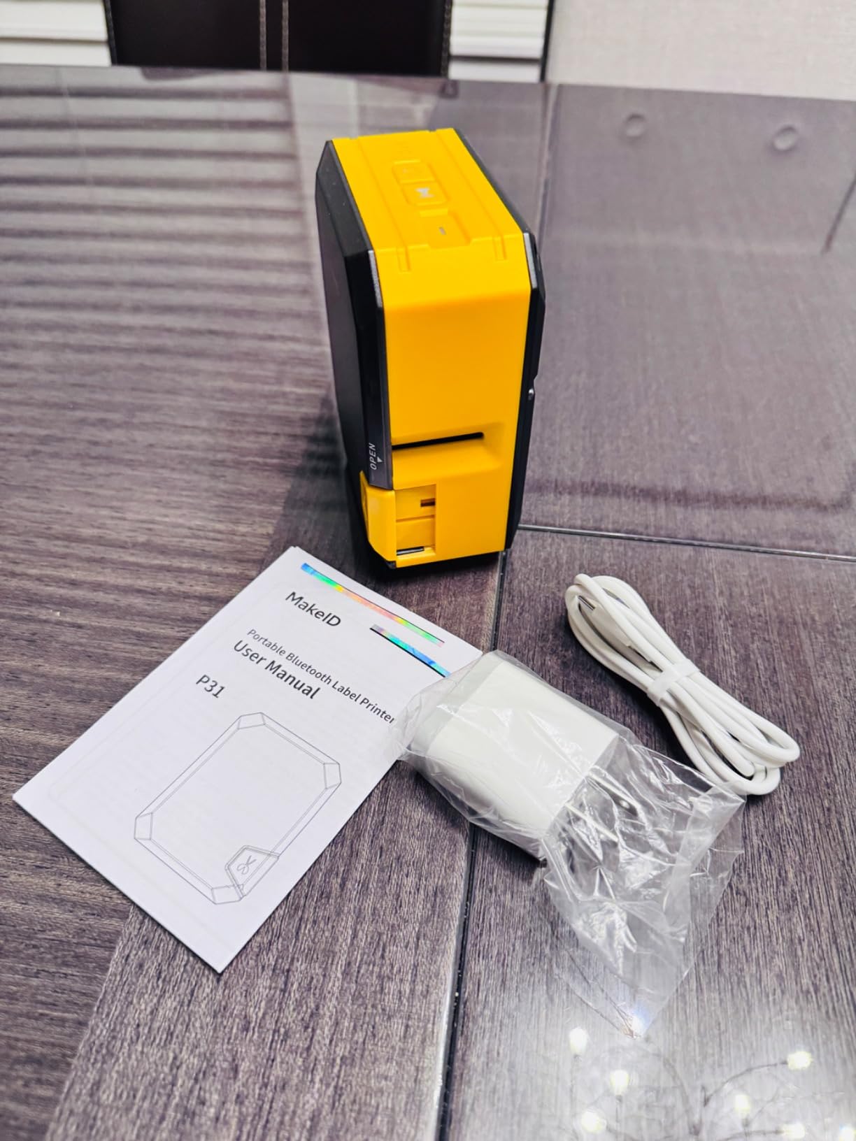 Makeid P31 Industrial Label Maker, Portable Bluetooth Printer with 0.75