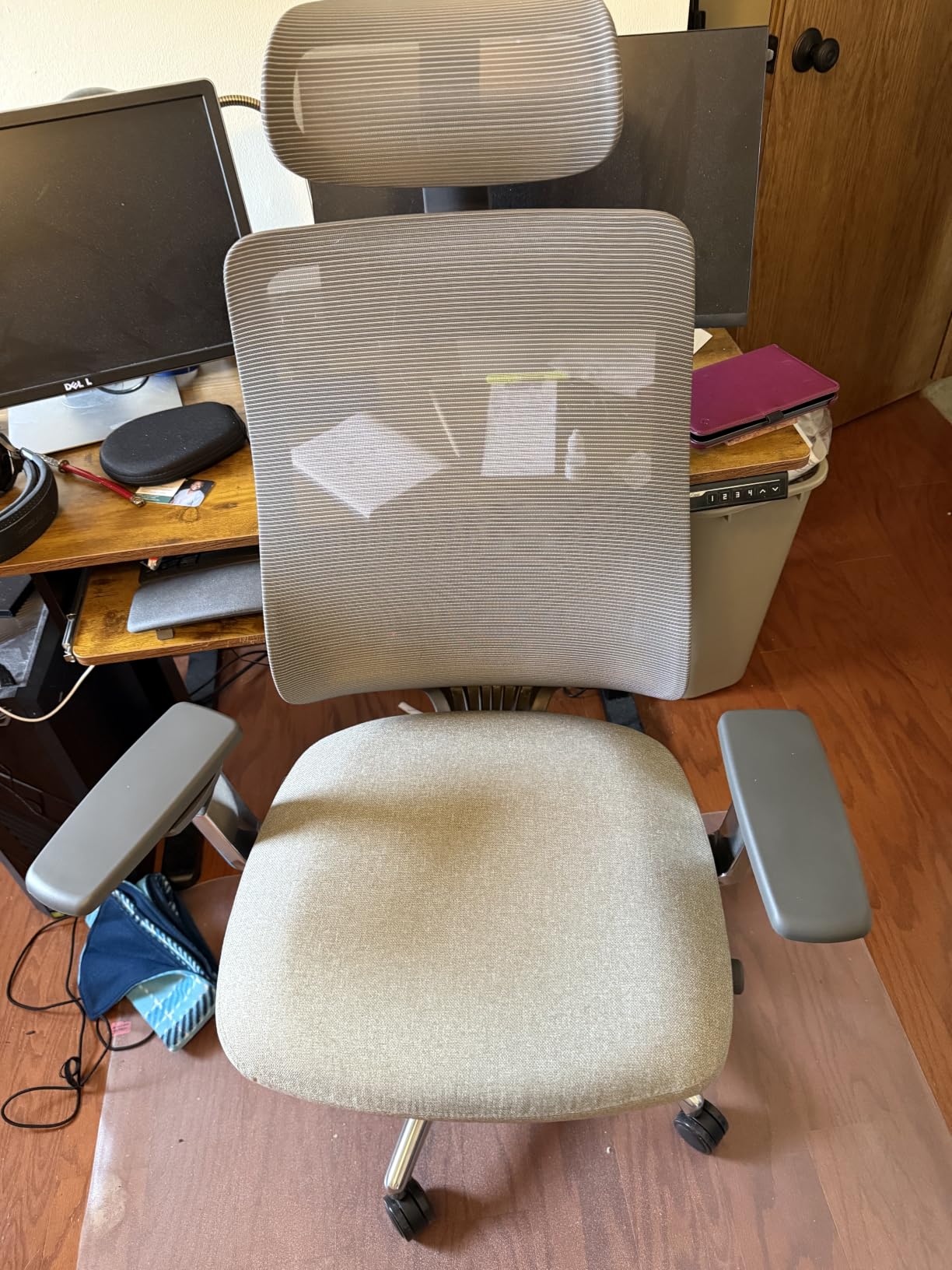 COLAMY Ergonomic Mesh Office Chair,High Back Computer Executive Desk Chair,Lumbar Support with Adjustable Headrest and 4D Arms, Slide Seat, Tilt Lock-Black customer photo 1