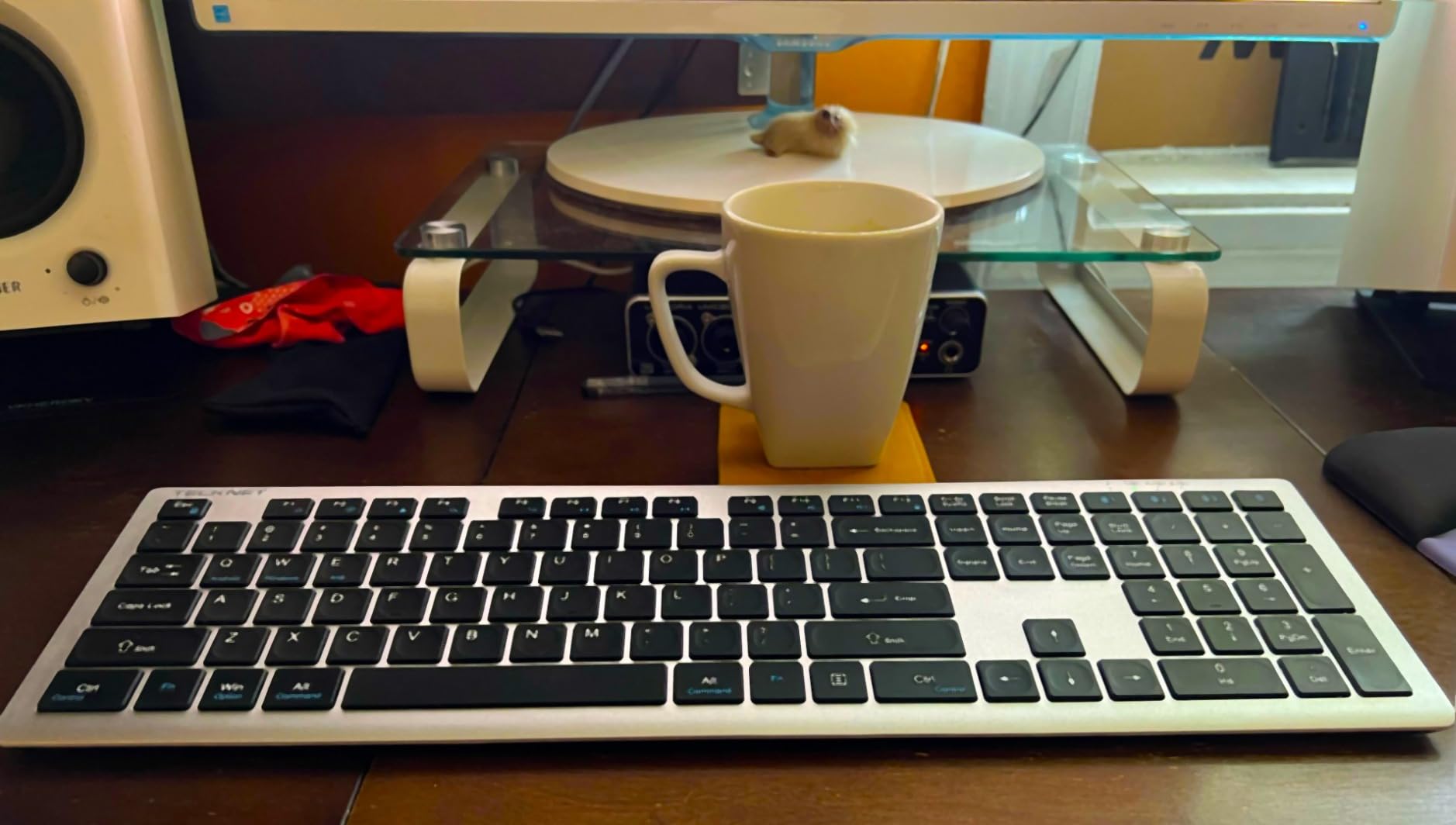 TECKNET Bluetooth Keyboard Rechargeable 4-Device (2.4G+BT) Free Switching customer photo 2