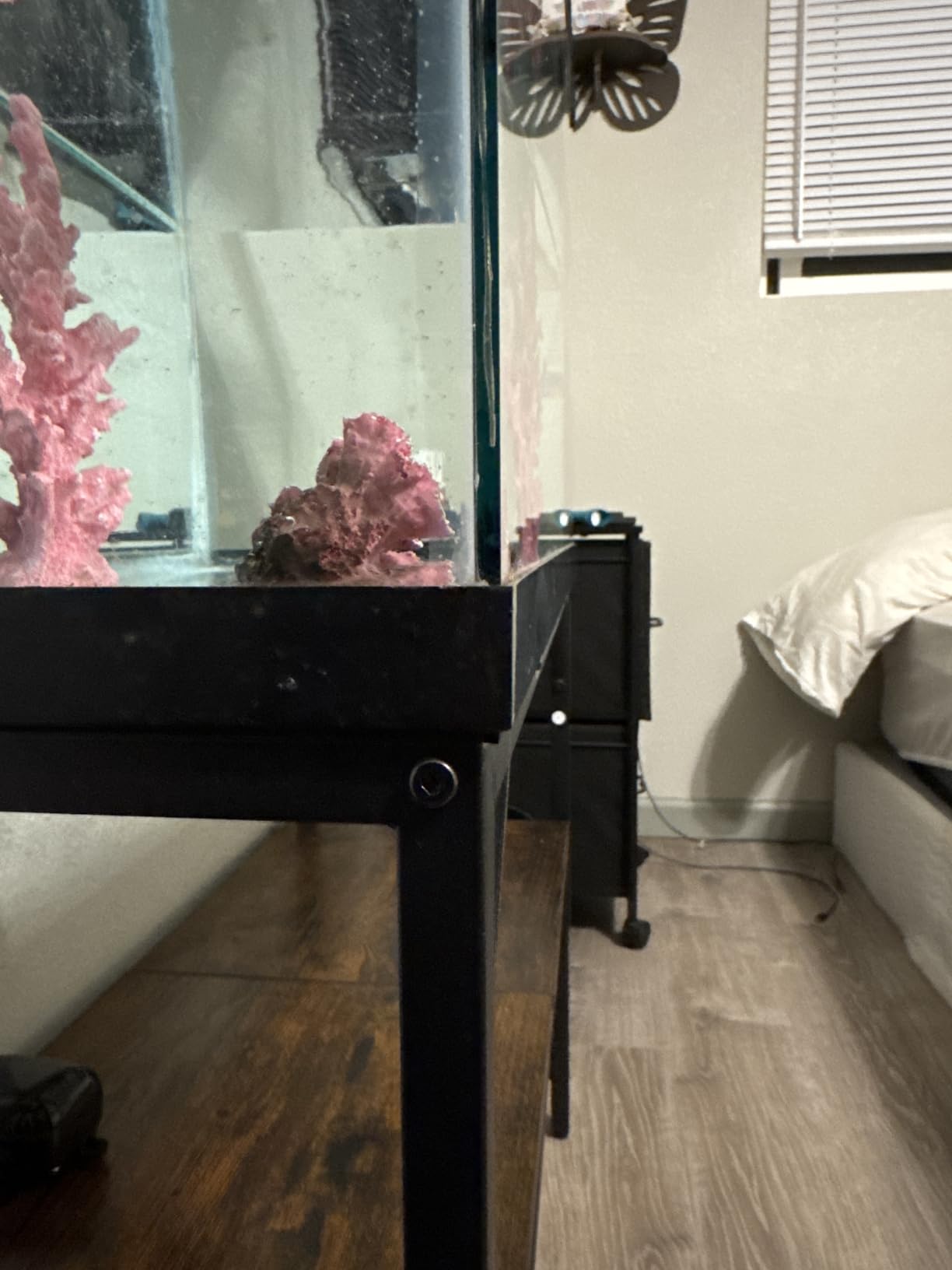 MAHANCRIS 40-50 Gallon Fish Tank Stand, Aquarium Stand with 2-Tier Storage Shelves, Heavy Duty Breeder Turtle Terrarium Stand Rack for Home Office, 36.2