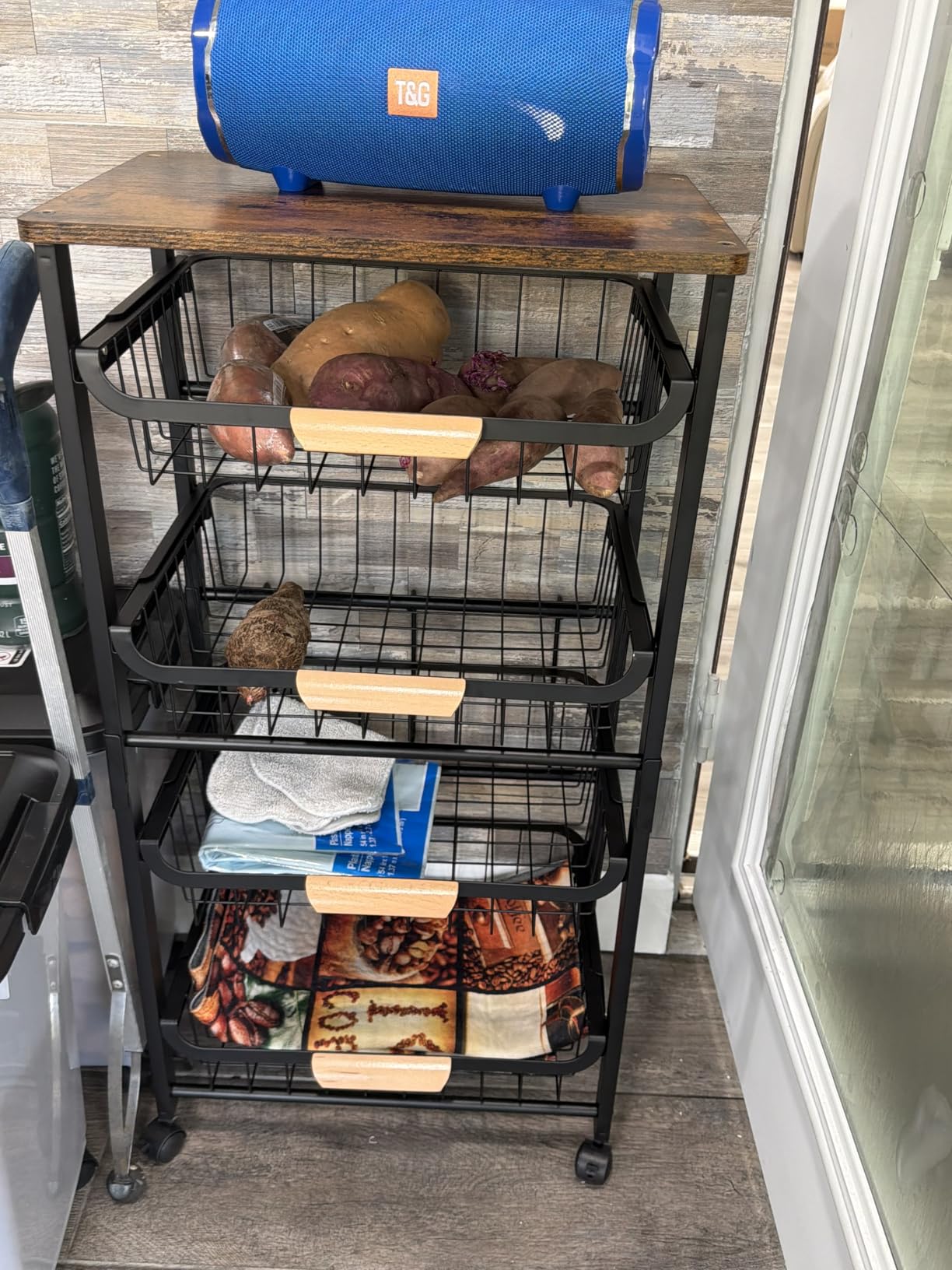 Storico 5-Tier Rolling Utility Cart Kitchen Storage Cart customer photo 2