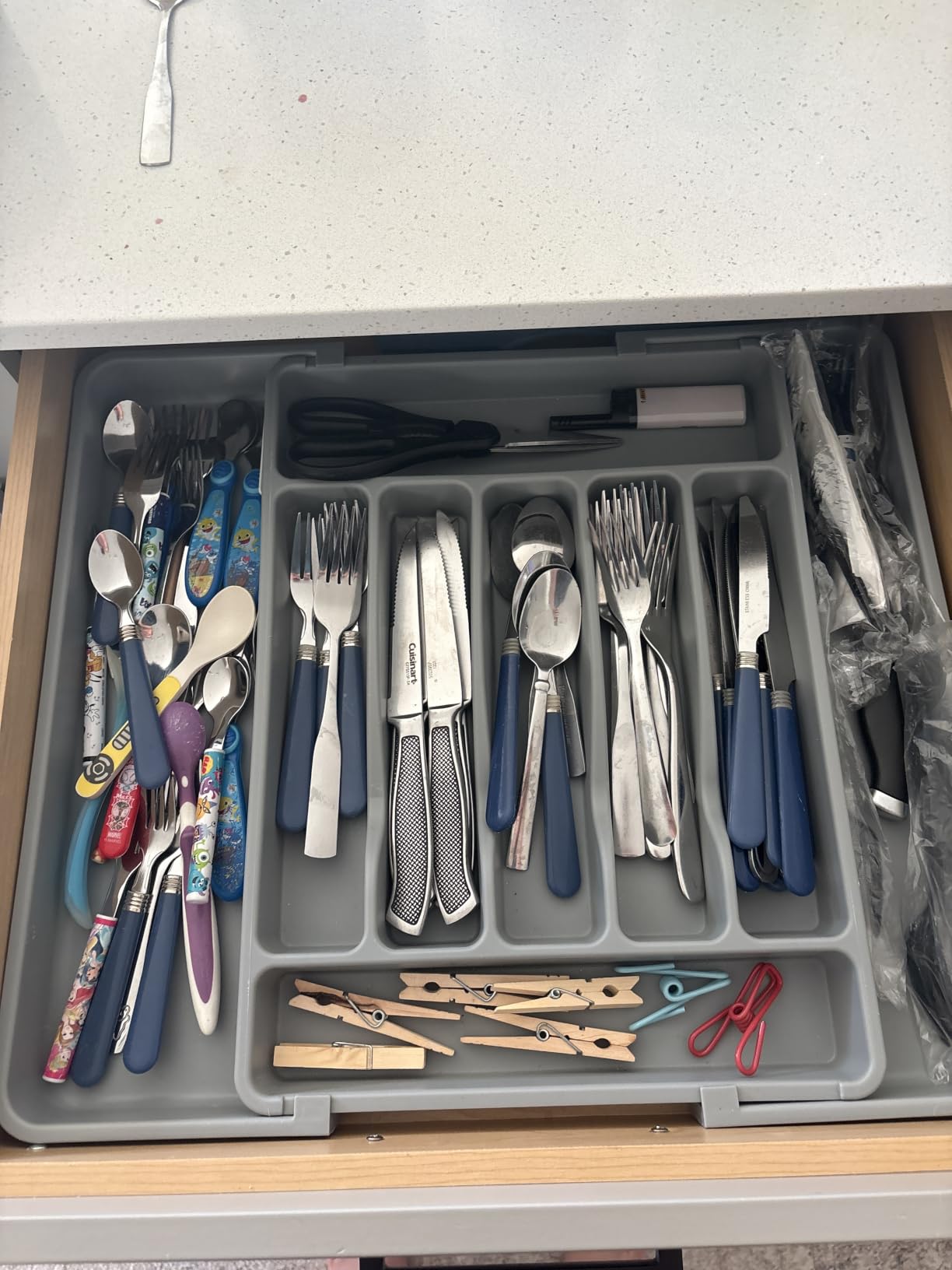 ukeetap Extra Large Expandable Silverware Organizer, Flatware Tray, Black customer photo 2