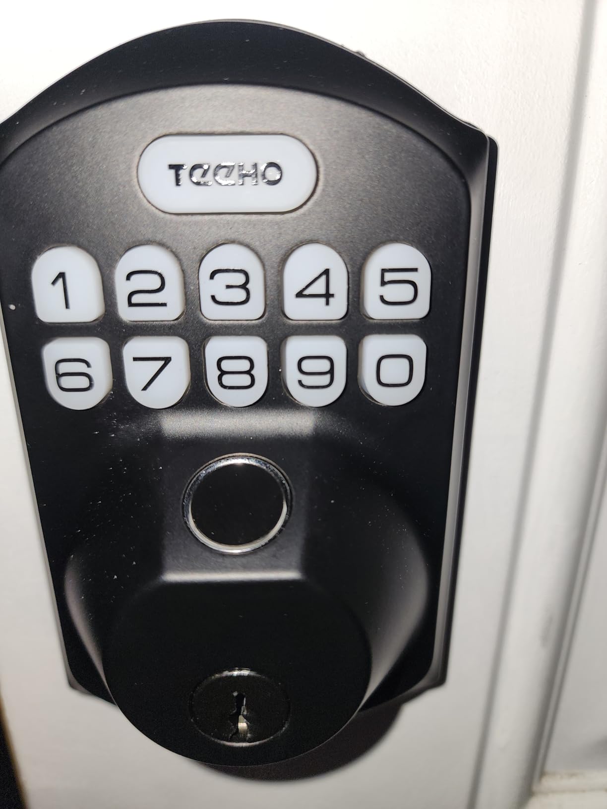 TEEHO TE012W WiFi Fingerprint Smart Door Lock for Front Door, Satin Nickle customer photo 2