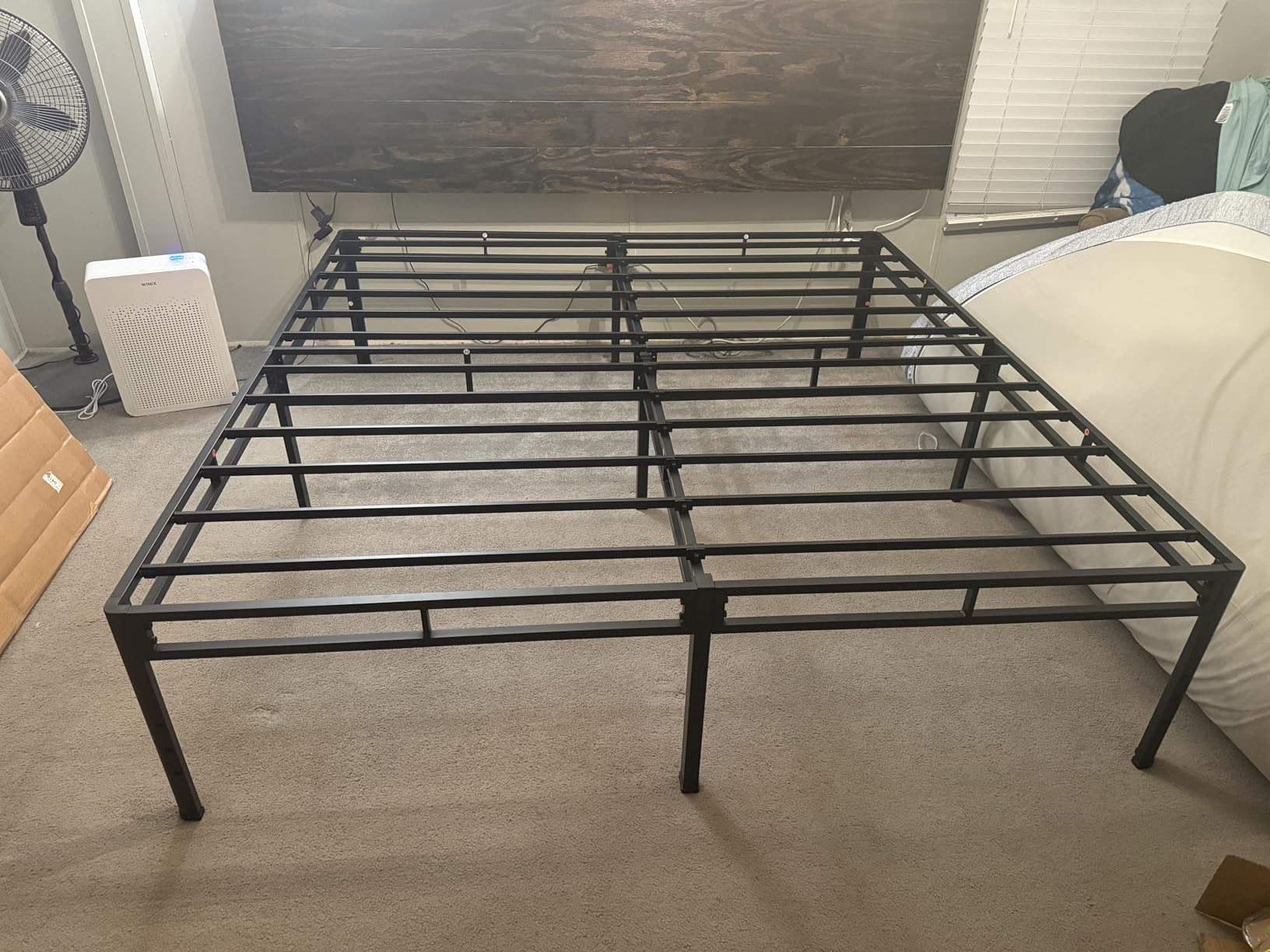 NKZ 2-in-1 King Size Metal Platform Bed Frame, 20 Inch Heavy Duty Bed Base customer photo 1