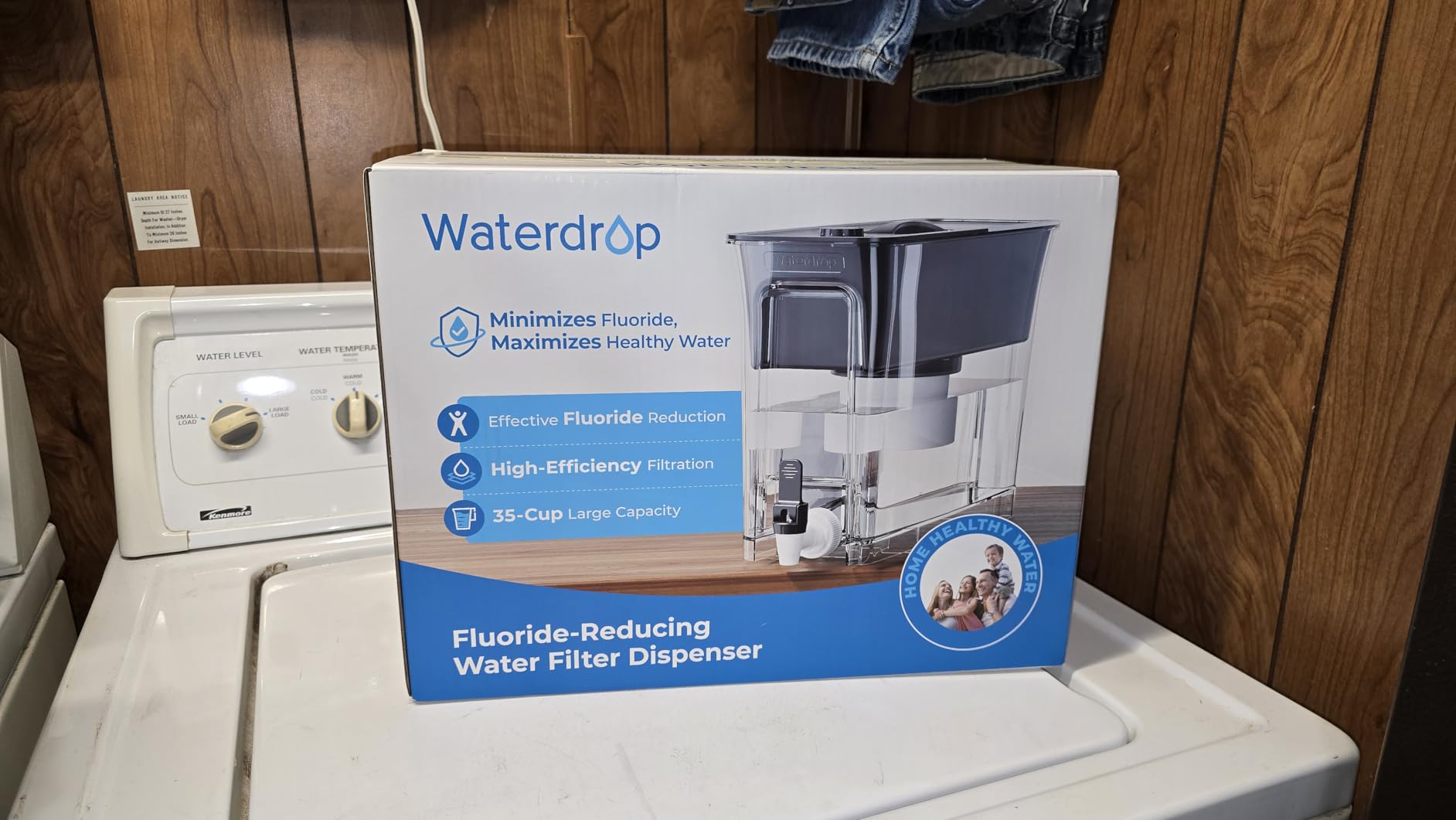 Waterdrop WFD-02L 35-Cup Water Filter Dispenser, Fluoride Reduction, Black customer photo 1