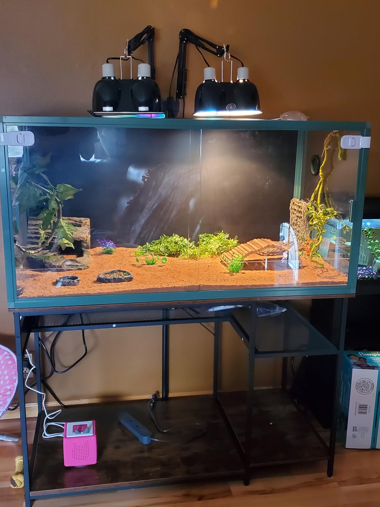 Reptile Tank Stand with Power Outlets,48
