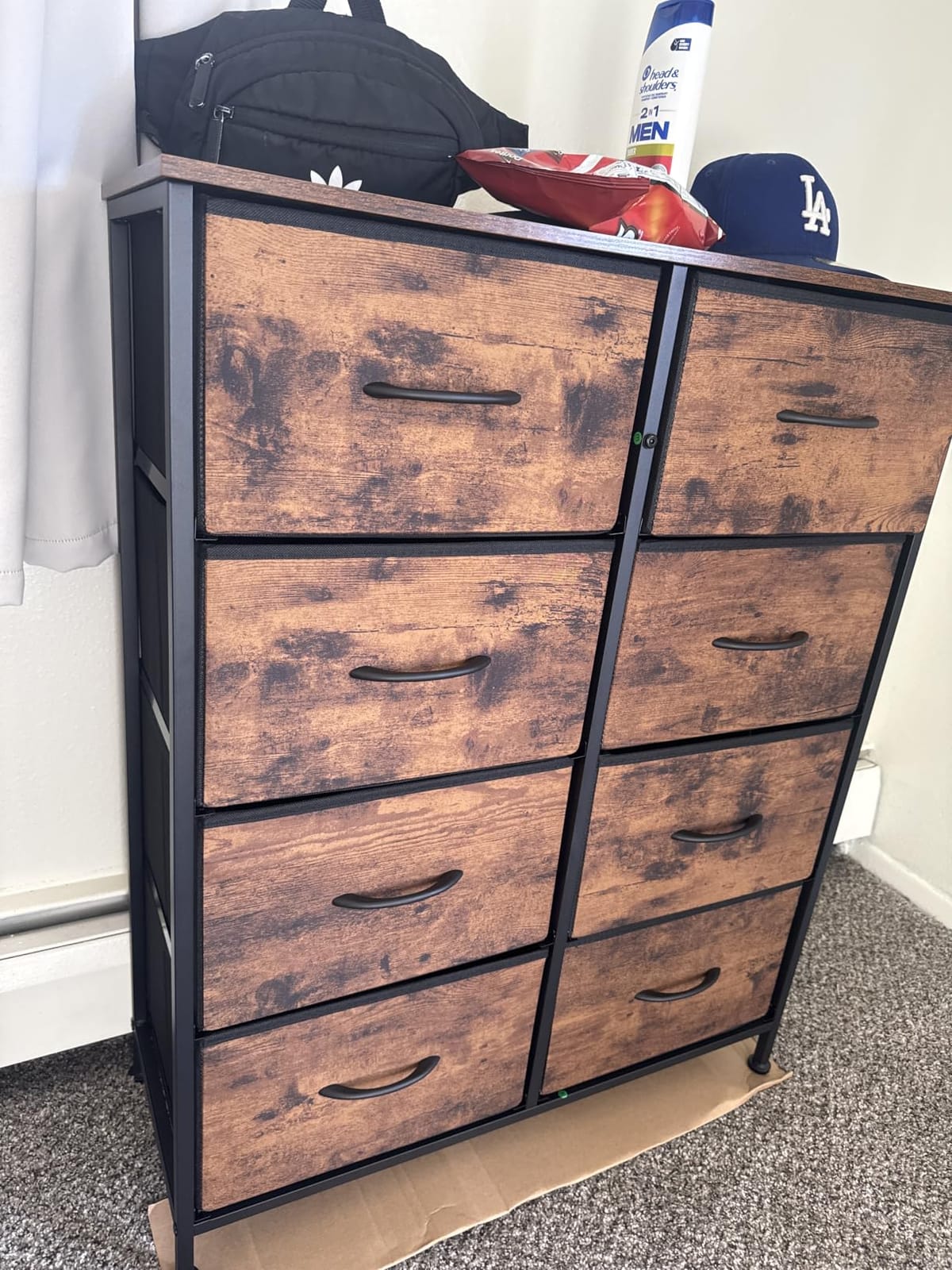 SONGMICS Dresser for Bedroom, Small Dresser with 3 Fabric Drawers customer photo 1