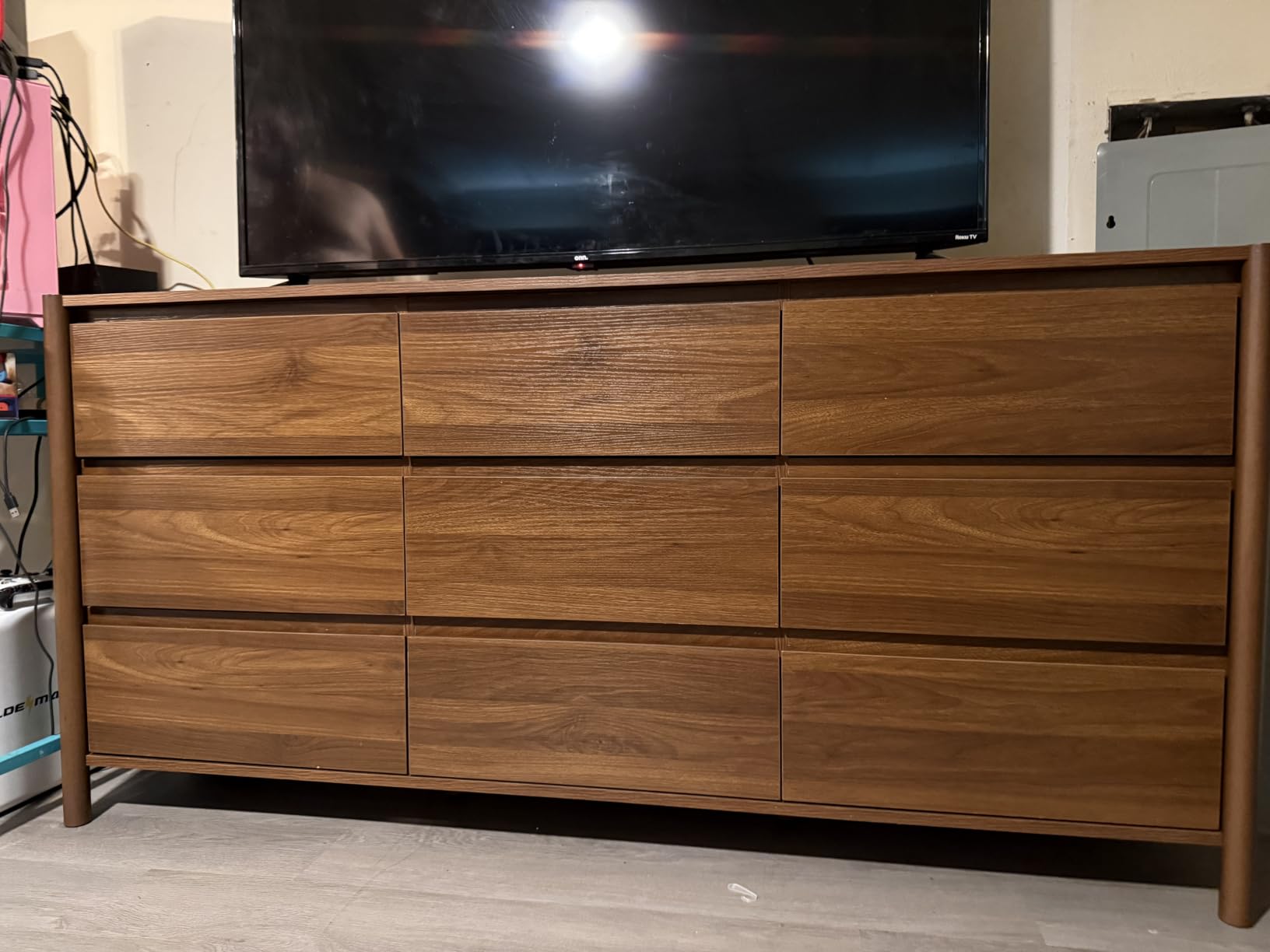HOUROM Walnut Dresser for Bedroom,47