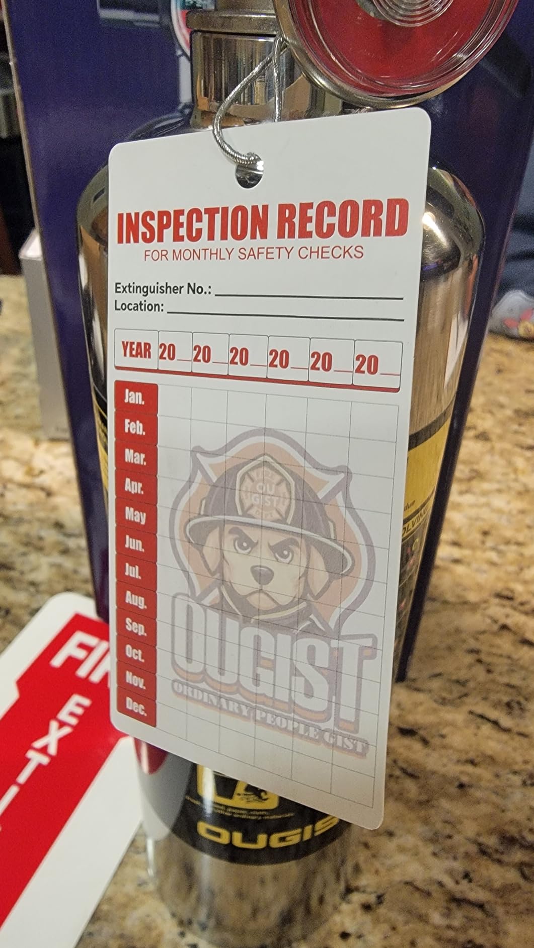 Ougist Class K Fire Extinguisher for Kitchen, 1-A:K, 34 Fl Oz Wet Chemical customer photo 1