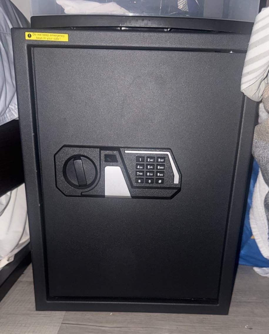 6.0 Cub Large Home Safes Fire and Waterproof, Anti-theft Fire Proof Safe Box with Digital Keypad, Key Lock and 3 Removable Shelves, Security Safes Fireproof Waterproof for Home Document Valuables customer photo 1