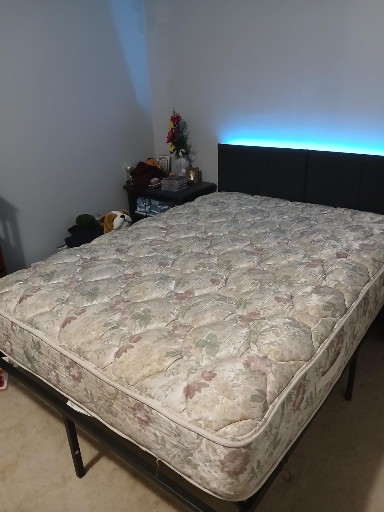 Furnulem Queen Bed Frame with Upholstered Headboard and 2 Storage Drawers customer photo 2